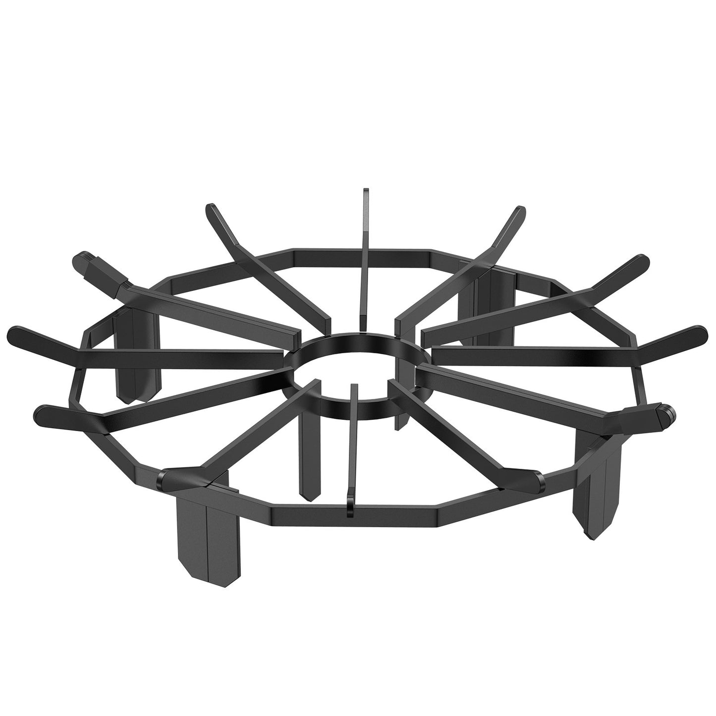 Holzrost, 27 Zoll, robuster Feuerrost mit 6 Stützbeinen, massive pulverbeschichtete Stahlstangen, Holzbrennerhalter für Holzofen und Camping-Feuerstelle im Freien