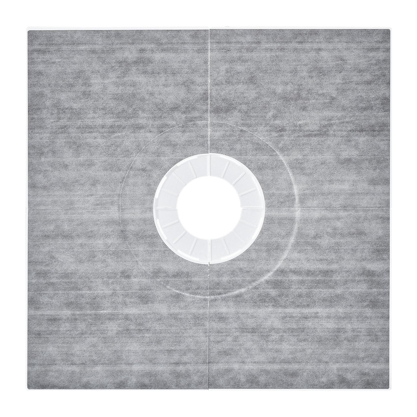 Shower Curb Kit, 36"x36" Shower Pan Kit with 6.3" Central Drain, Lightweight EPS Shower Installation Kits with 2 Waterproof Cloths, Shower Pan Slope Sticks Fit for Bathroom