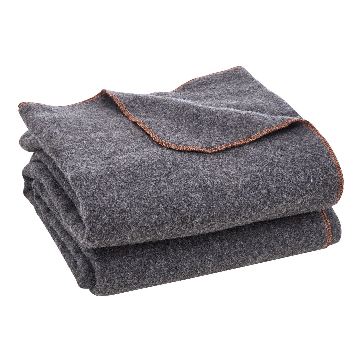 Wool Camping Blanket, Large Warm Stadium Blanket, Waterproof & Windproof, Flame Retardant, Great for Outdoors, Picnics, Hiking, Sports Events, Travel, 64" x 88" (80% Wool), Light Grey