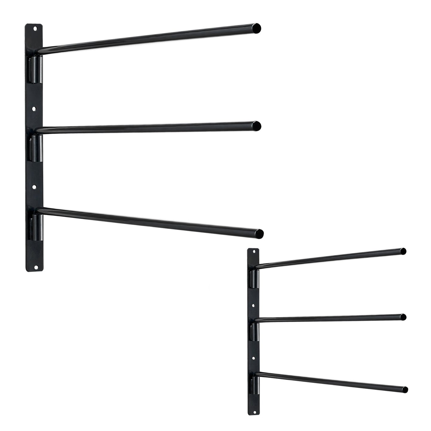 Wall-mounted three-tier saddle holder Swing out saddle pad holder