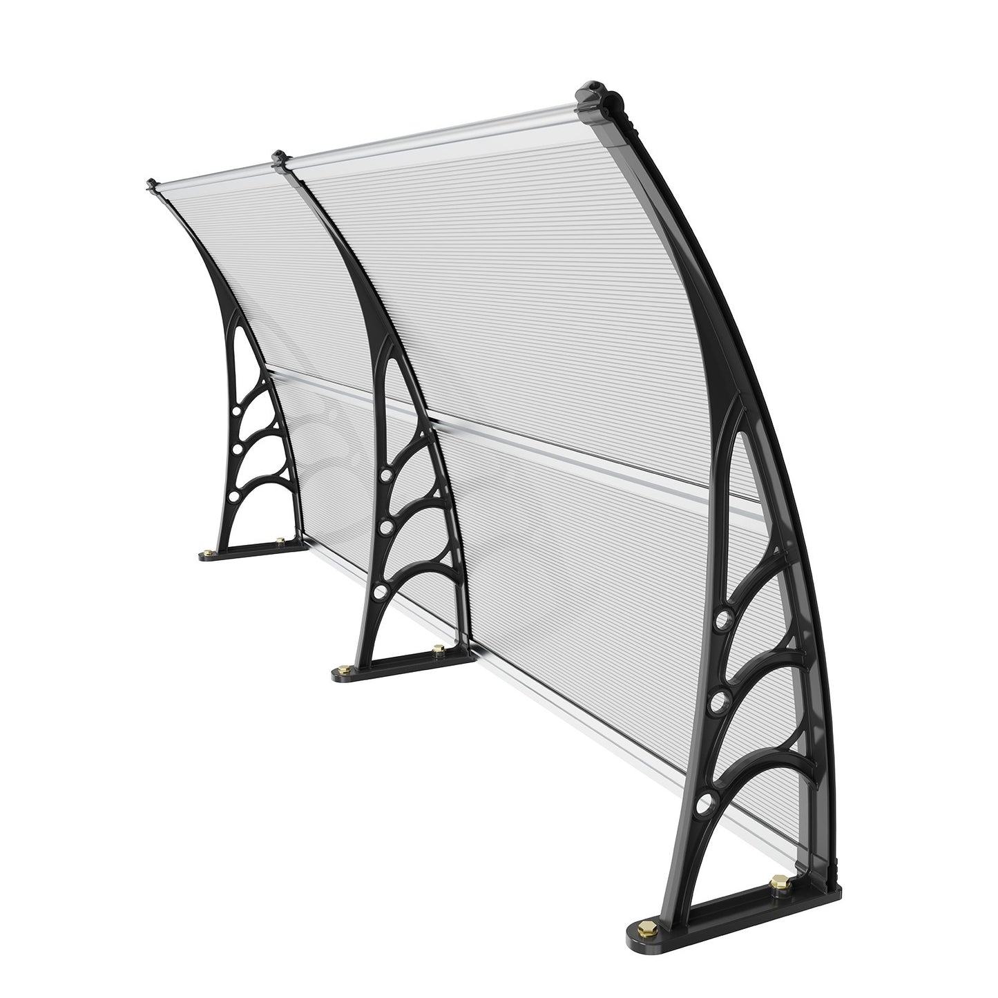 Fönster Dörr Markis Baldakin 40" x 80", UPF 50+ Polykarbonat Entrédörr Utomhus Fönster Markis Exteriör, Ytterdörr Överhäng Markis för solslutare, UV, Regn, Snöskydd, Ihålig duk