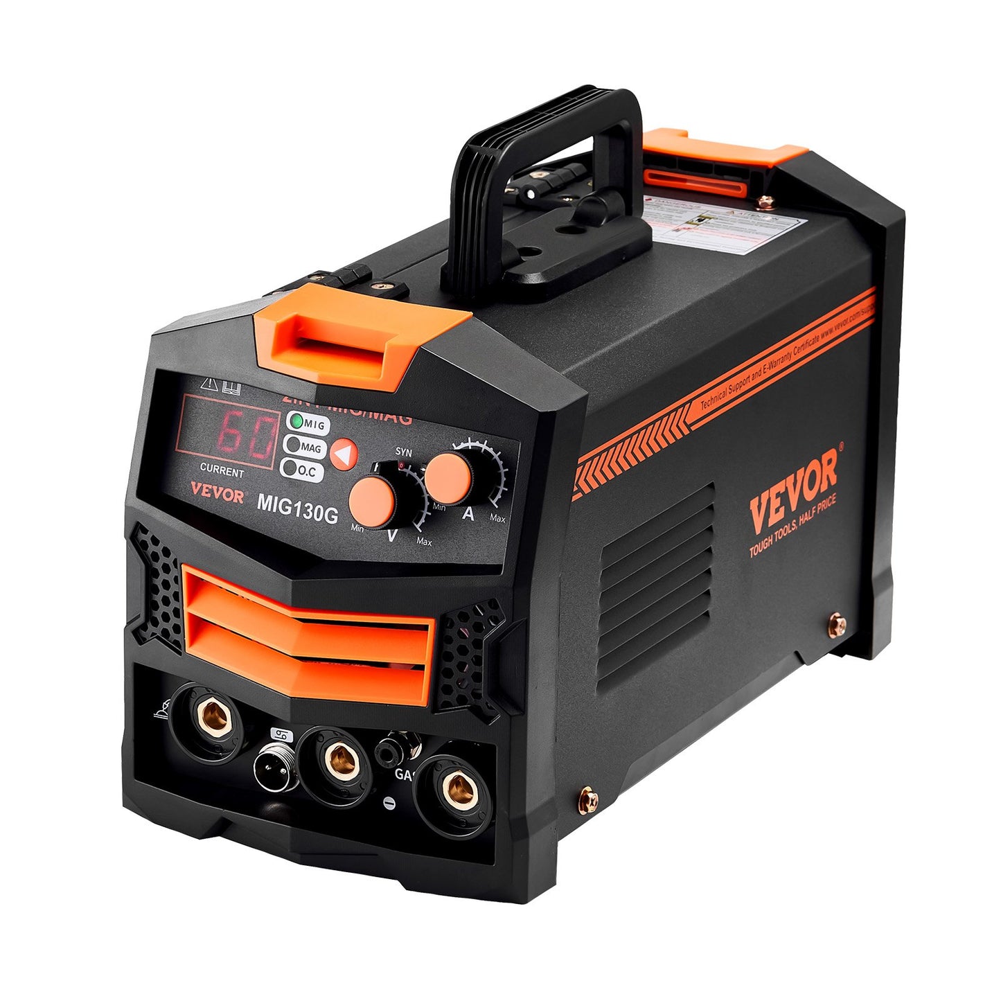 MIG-Schweißgerät 130A Schweißgerät 2-in-1 Gas-MIG/Gasloses Fülldrahtschweißgerät