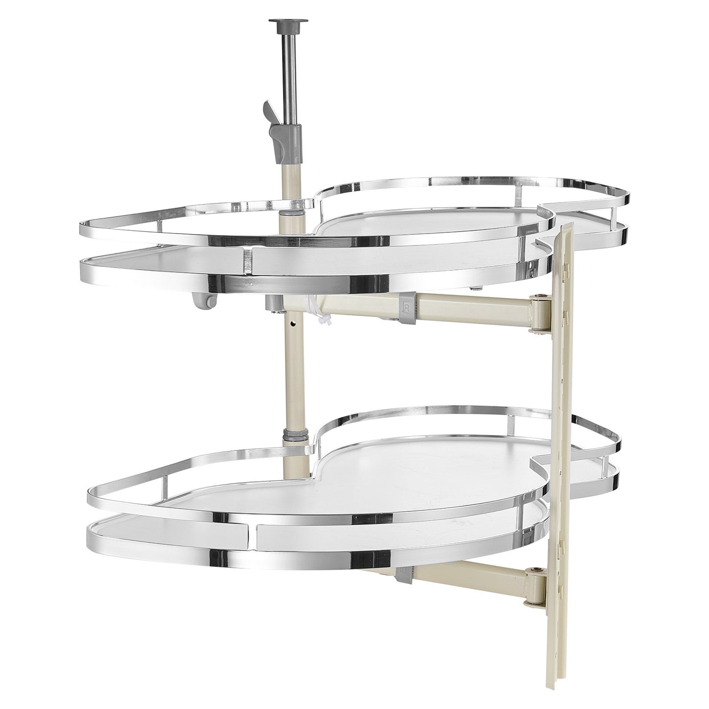 2 Tier Swing Höger Blindhörnskåp Dra ut Soft Close Organizer