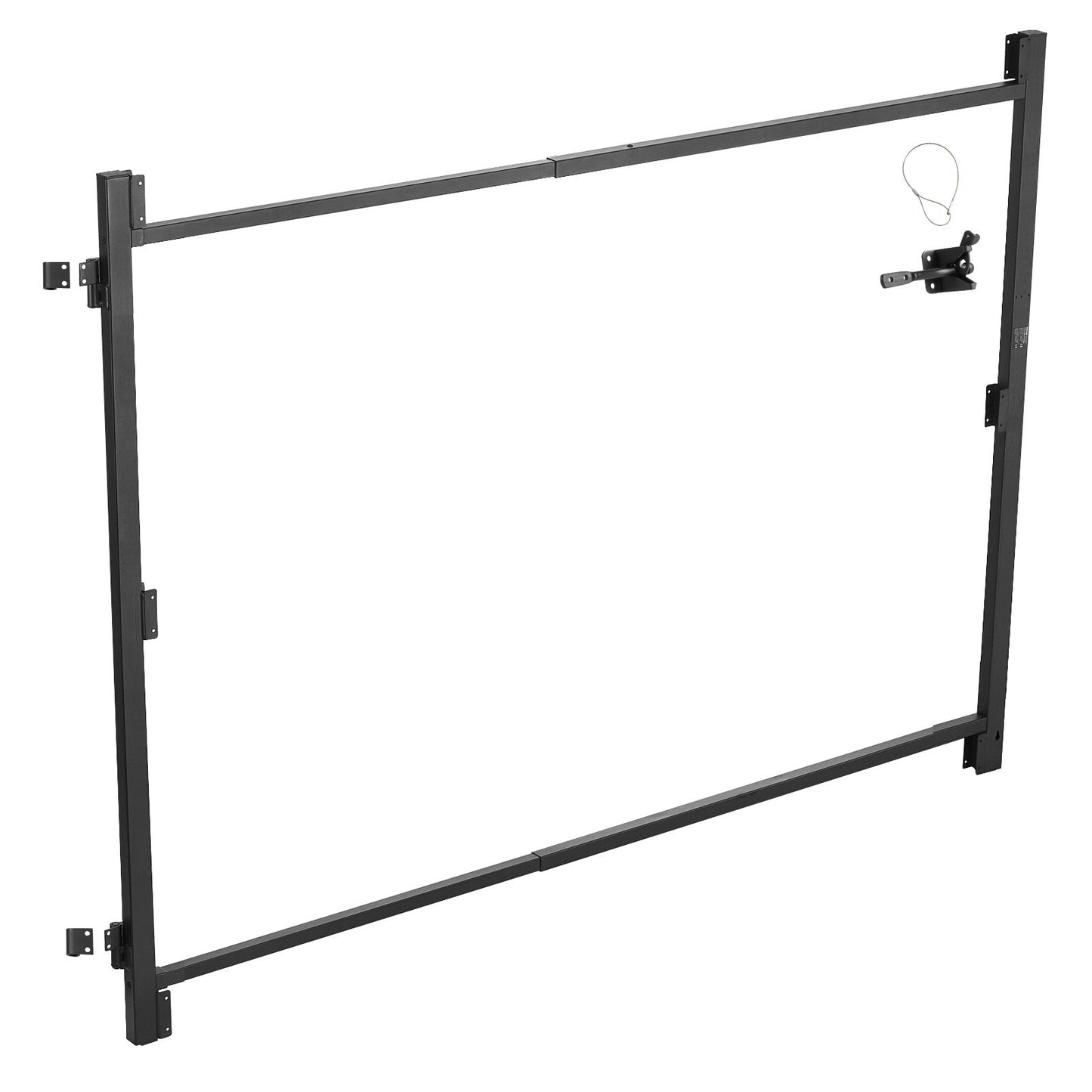 Gate Building Kit, Fits 40 to 72 in Wide Openings, Up from 4 to 5 ft High Fence, Adjustable Gate Building Kit, Anti Sag Full Gate Frame Kit with Latch Lock and Screws, for Wooden Fence, Iron