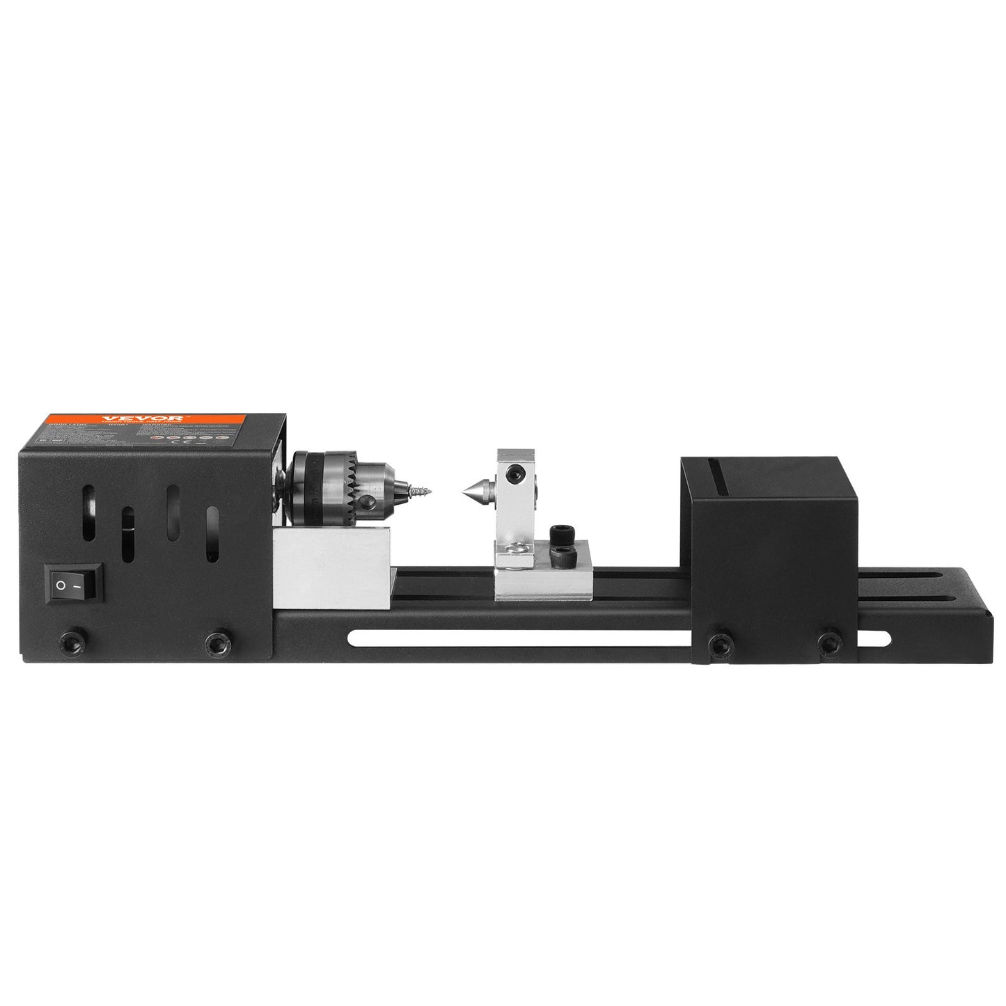 Mini Lathe Machine, 2.76 inch x 6.3 inch, 24VDC 96W Mini Wood Lathe Tool Milling Machine Accessories, 7 Speeds 4220/5300/5650/6350/6660/7050/8450 RPM, for DIY Woodworking Drill Rotary Tool