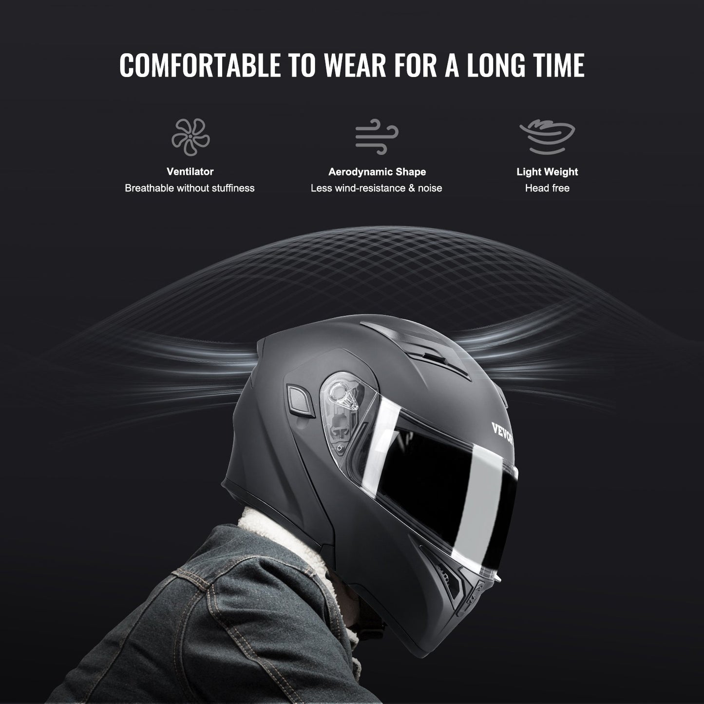 Motorcycle Helmet, Unmasked, Smart Street ABS & High Density Helmet with Bluetooth Slot & Interchangeable Lens, DOT Approved Comfortable Motocross Helmet, Fit for Youth & Adults