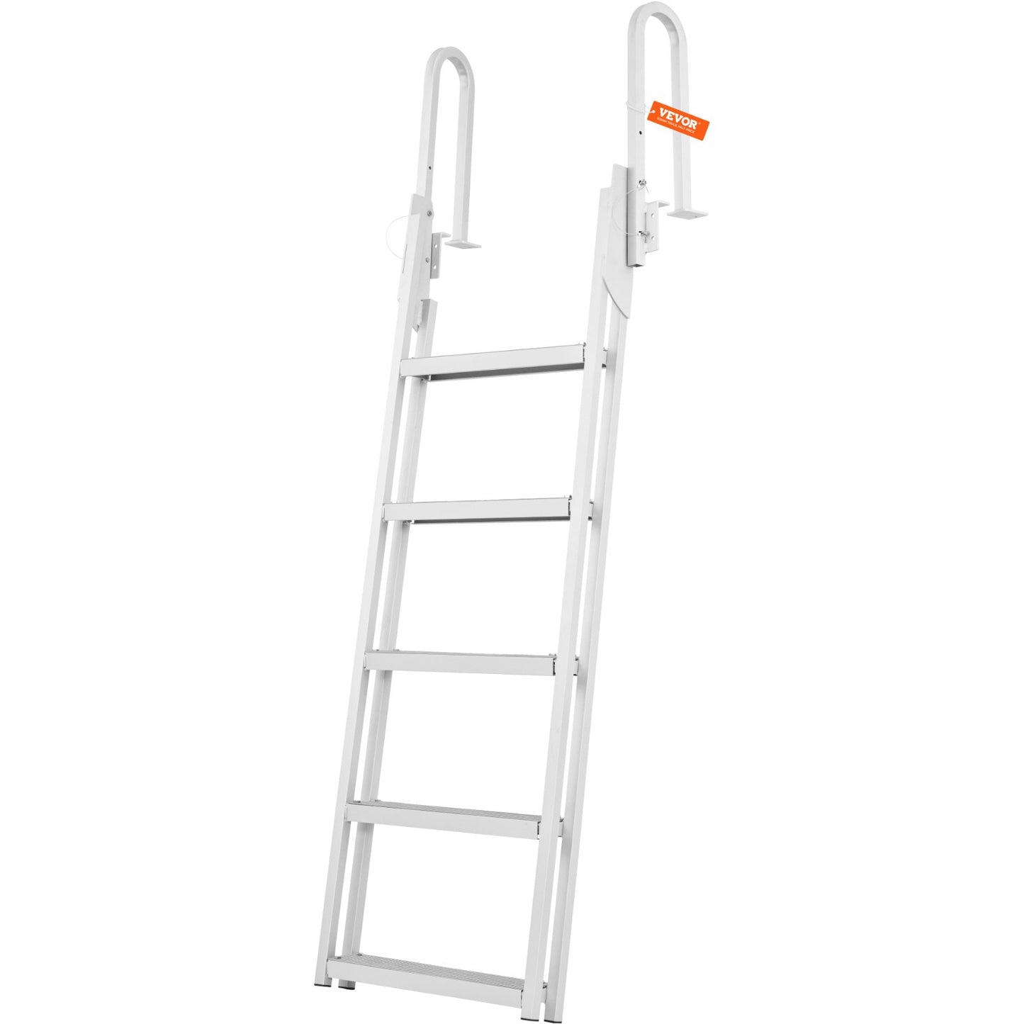 Aluminum Docking Ladder Folding Boat Docking Ladder 5 Steps with 350 Pound Load