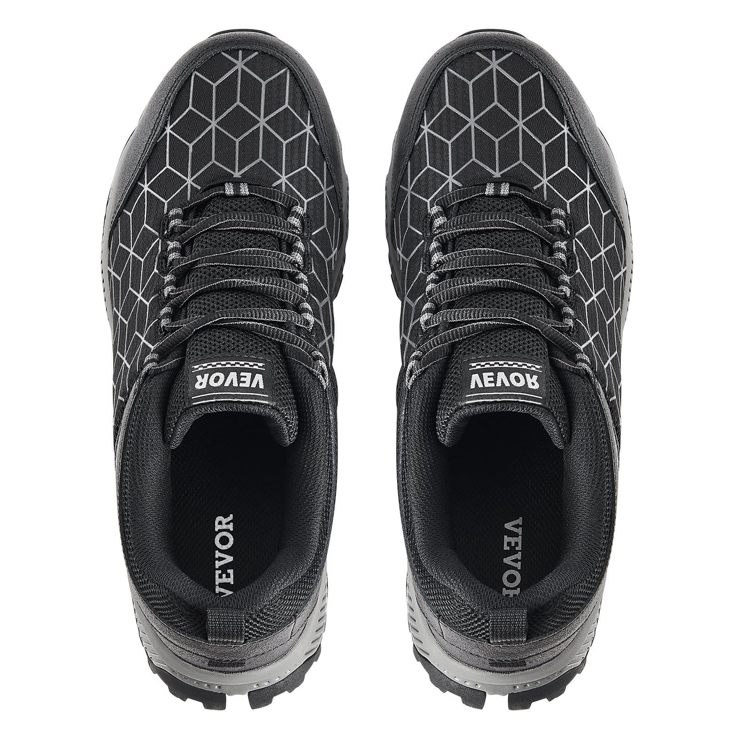 Steel Toe Shoes for Herr US Storlek 8 Athletic Work Shoe Sneakers Svarta