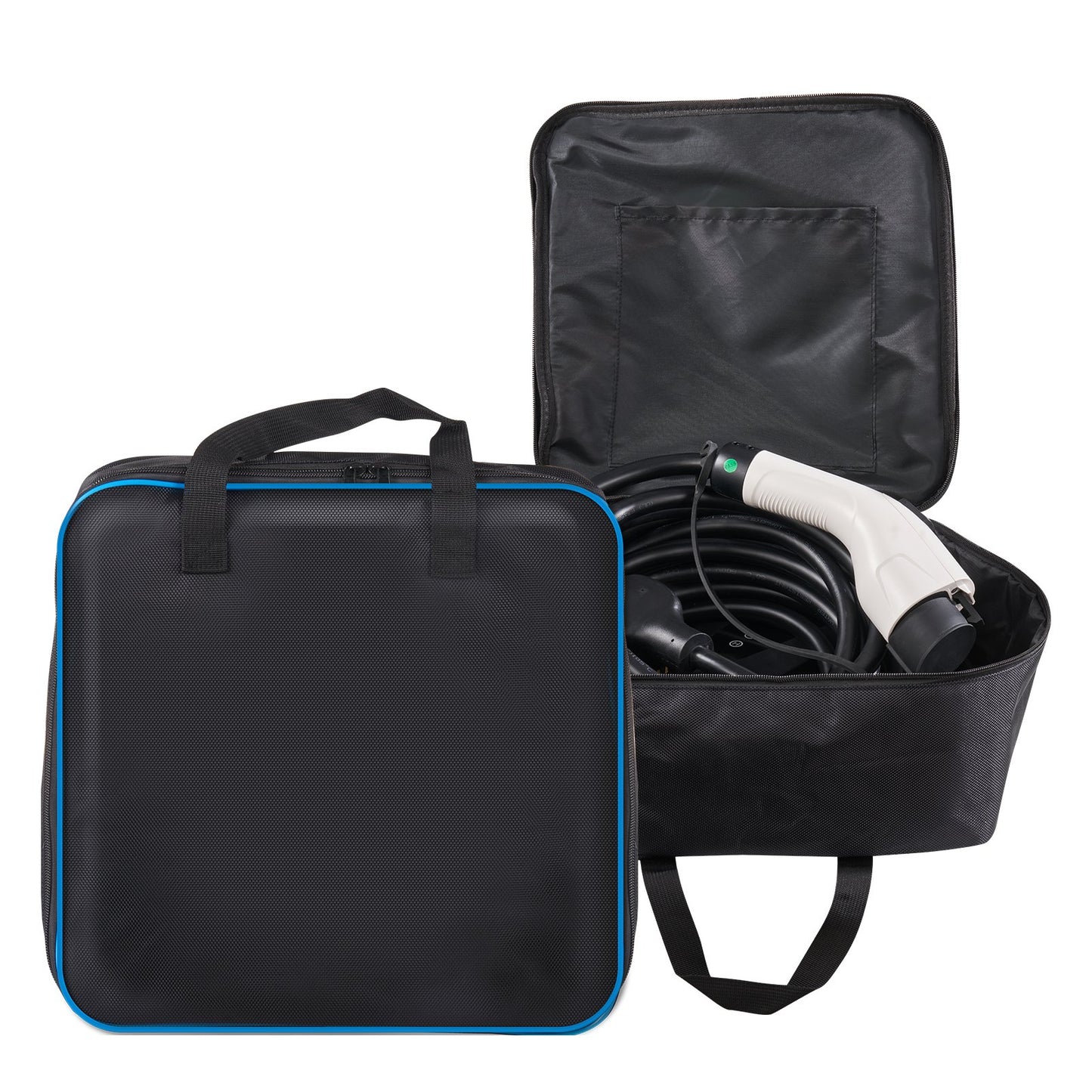 Portable EV Charger Type 2, 16A 3.7kW, Electric Car Charger with 28ft Charging Cable CEE 7/7 Plug, IEC 62196 Home EV Charging Station with Storage Bag Charging Cable Hook, IP66