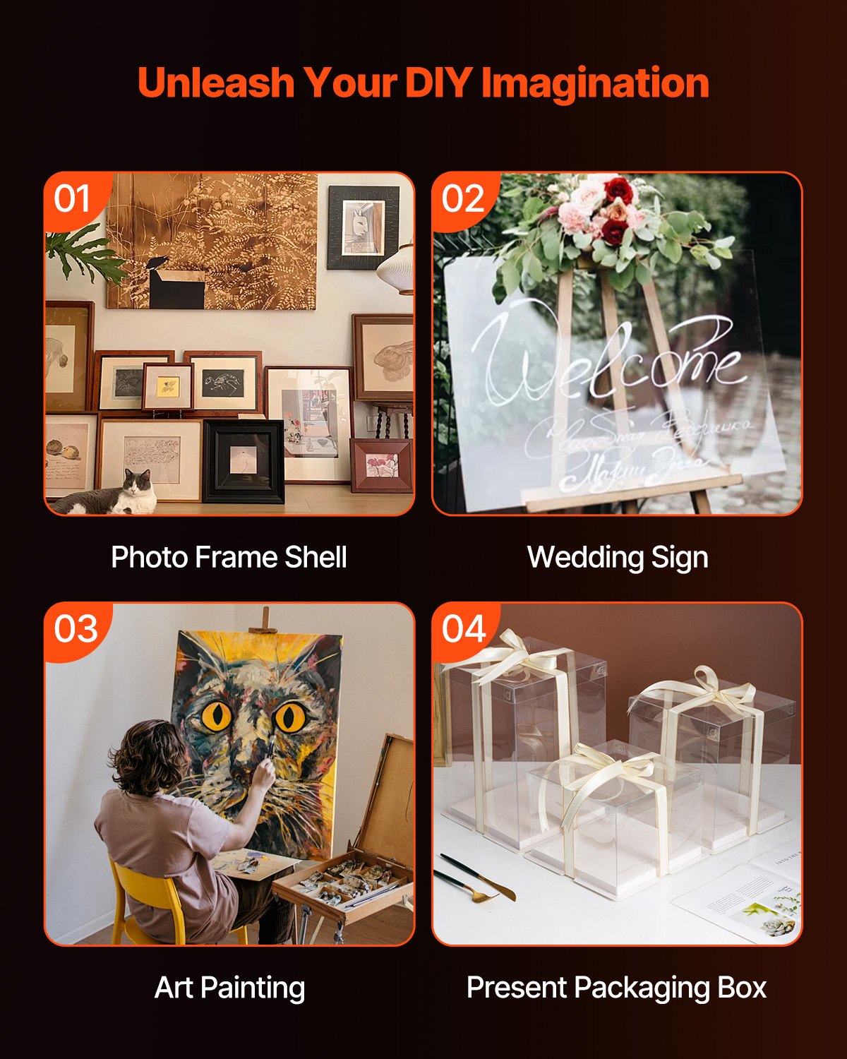 PET/Plexiglass Sheets, 5-Pack Plastic Sheet, 24 x 36 Inch 0.04 Inch Thick Transparent Clear Flexible Plastic Panels for Craft, Replacement Picture Frame Glass, DIY Display Project, Easy to Cut