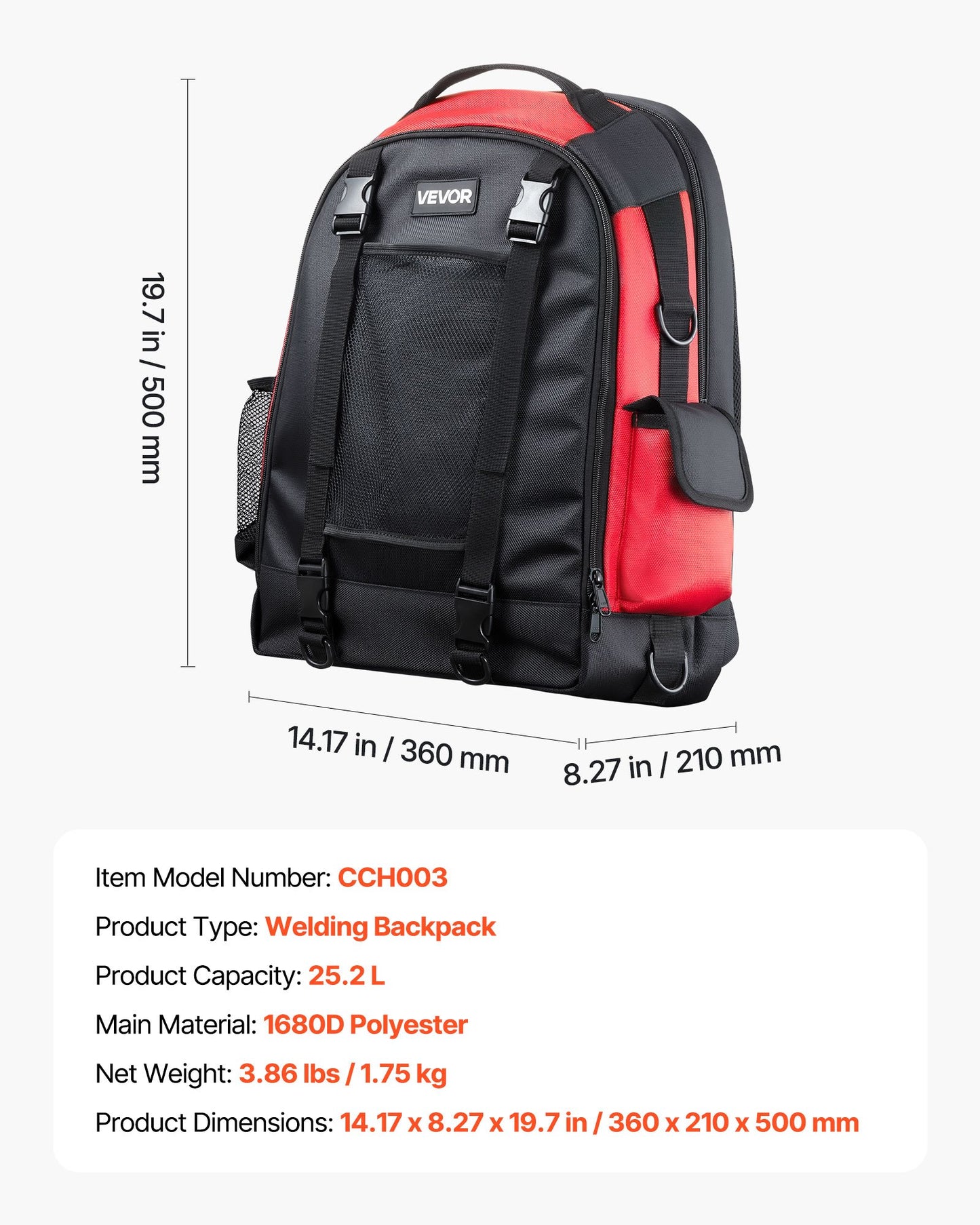 Welding Backpack, 25.2L Welder Backpack for Tools and Helmet, 1680D High-Density Polyester Extreme Gear Pack with Helmet Bag, Multi-Purpose Gear Storage Bag for Welding, Outdoor Camping, Hiking