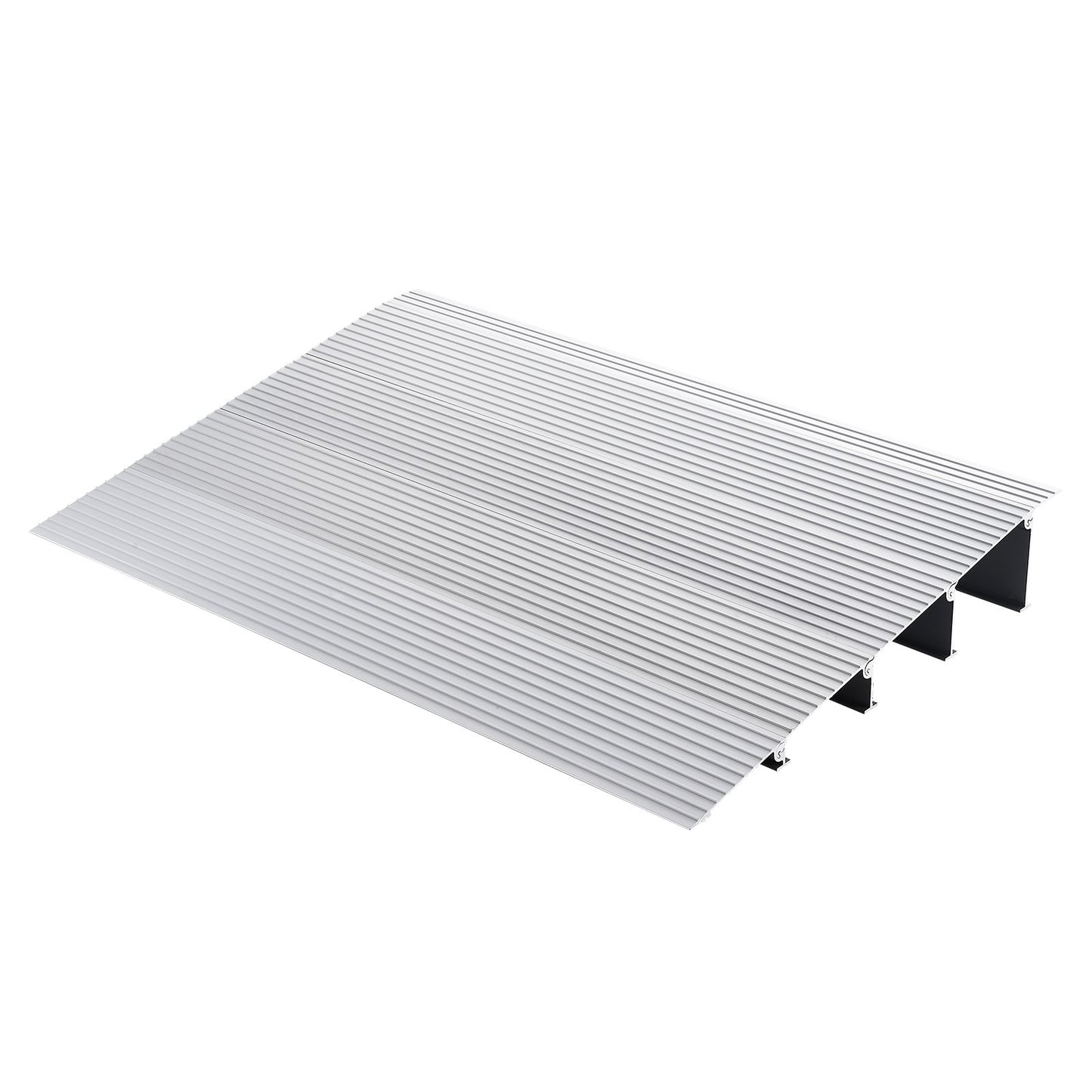 Türschwellenrampe, 10,2 cm Höhe, 361 kg Tragkraft, Rollstuhl-Türrampe, Aluminium-Schwellenrampe für Türöffnungen, verstellbare modulare Schwellenrampe für Rollstühle, Scooter, Elektrorollstühle