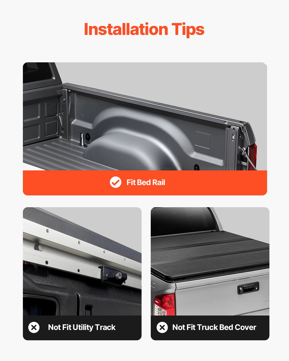 Overland Truck Bed Rack, 14.4-17.3 in Height, Adjustable Bed Cargo Rack with Security LED Light, Compatible with Ram 1500/Tundra/Silverado 1500/F150/Gladiator JT/Colorado/Canyon/Ranger/Maverick
