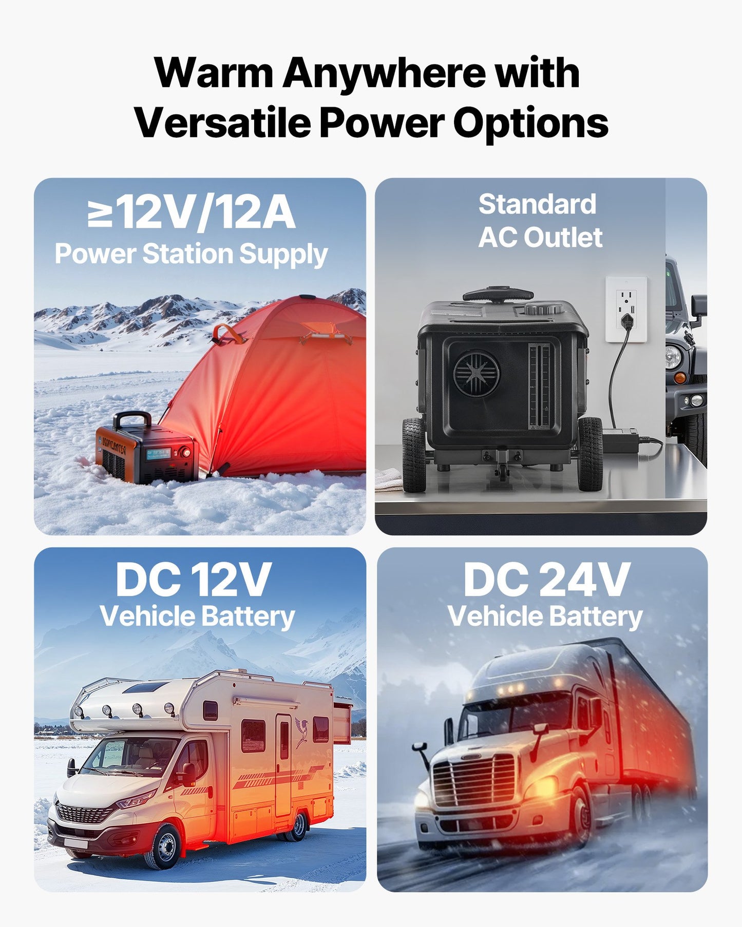 Diesel Heater, 8KW, DC 12V/24V, All in One Portable Diesel Air Heater with Bluetooth APP Control, Remote Control and LCD Screen, Trolley Design, 1.3 Gal Fuel Tank for Trucks, Vans, RVs, Campers
