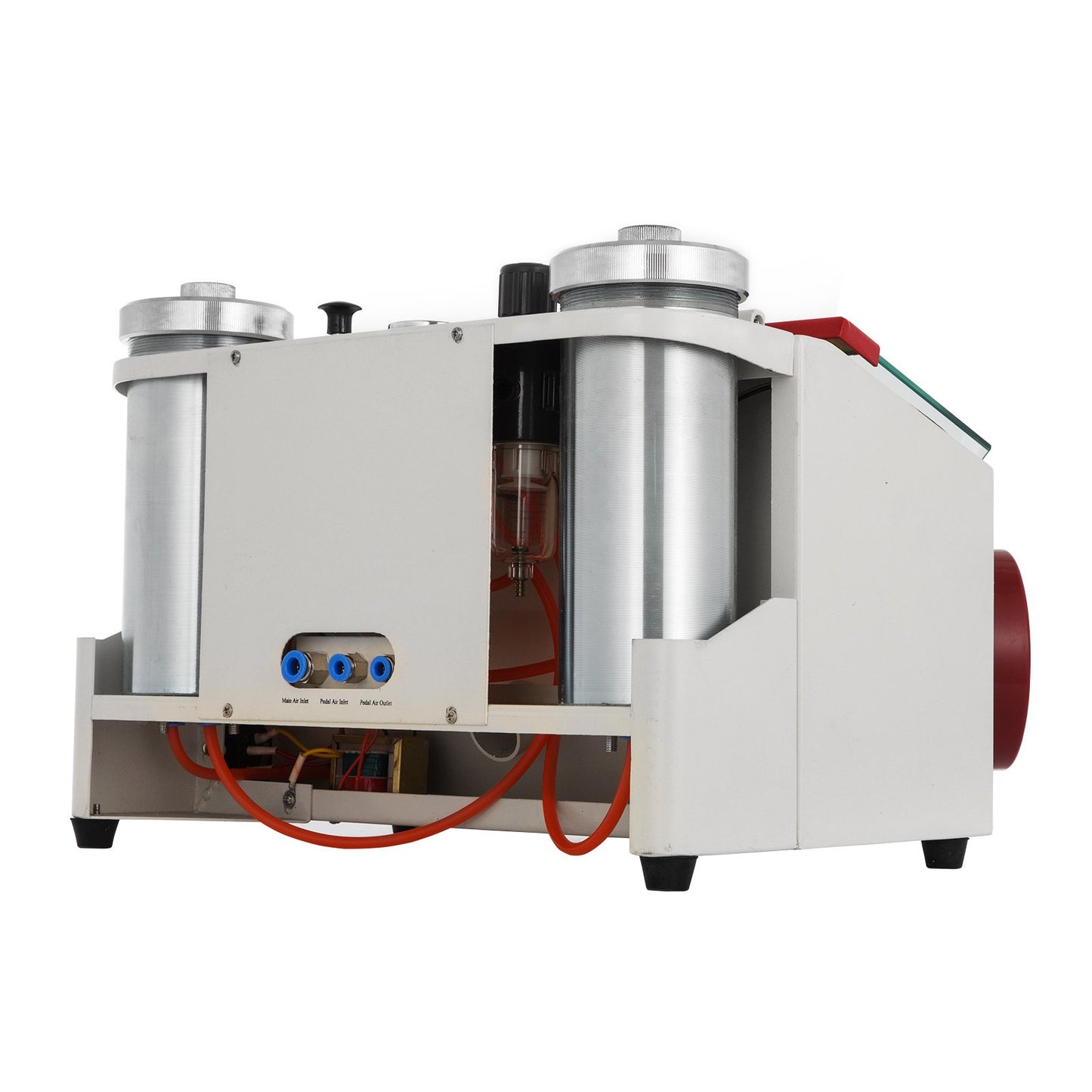 Dental Sandblaster 2 Pen + 2 Tankar Dental Lab Sandblaster med LED-ljus och fönstersandblåsare med stor vy med fotpedalkontroll