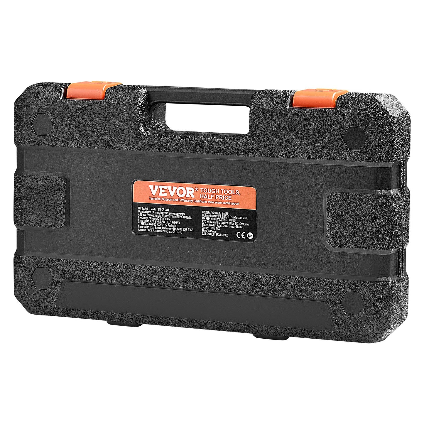 Torx-Bit-Steckschlüsselsatz 34-teilig, massiver Stern und manipulationssicher, T6-T70, S2-Stahllegierung