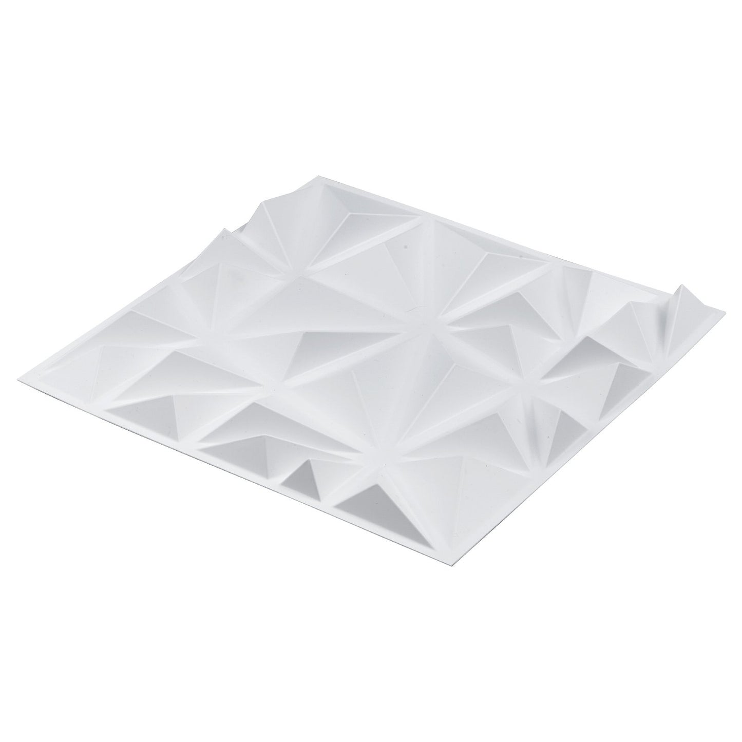 3D-Wandpaneele, 33er-Pack, 30 x 30 cm, PVC, 32 Quadratfuß Deckkraft, Diamantweiß