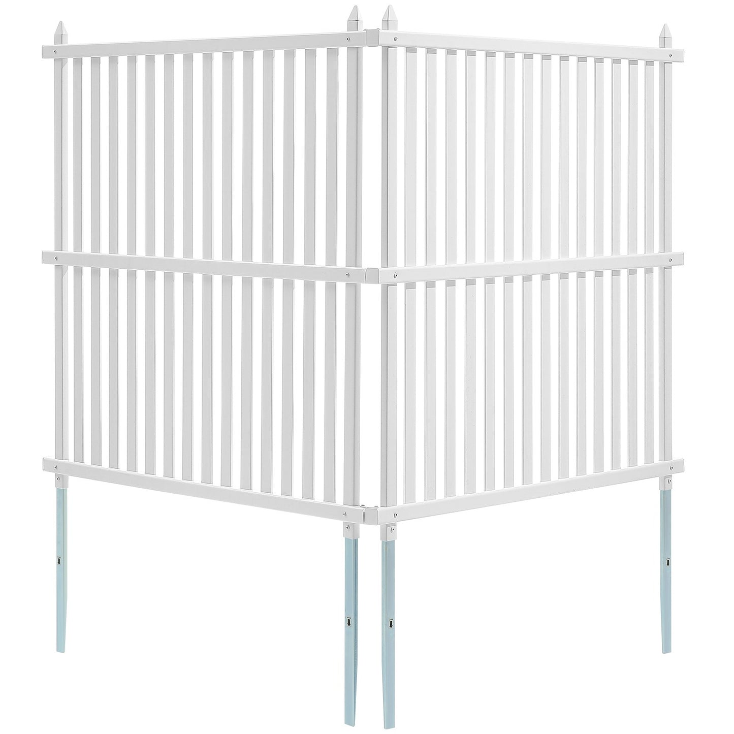 48" W x 48" H Vinyl Privacy Fence Panels, Air Conditioner Fence, Outdoor Privacy Screens for Trash Can, Pool Equipment Enclosure, Privacy Screen Kit Strip Panels (2 Panels)