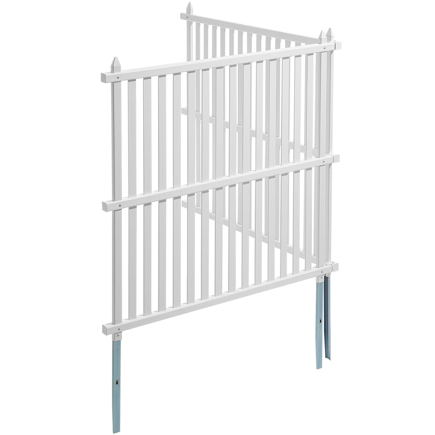 48" B x 48" H Vinylskyddsstängselpaneler, luftkonditioneringsstängsel, utomhusskyddsskärmar för papperskorgen, poolutrustningshölje, sekretessskärmssatspaneler (2 paneler)