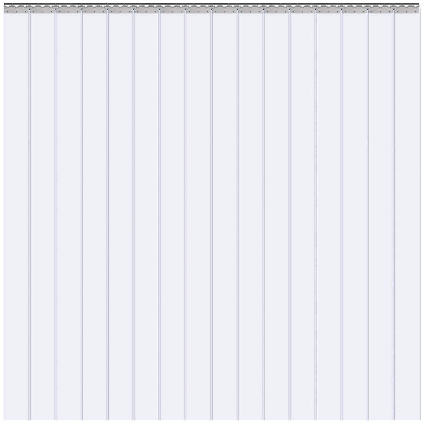 Strip Curtain 16PCS, 96" Height, 96" Width, 0.08" Thickness, Clear Smooth Plastic Door Strips with 50% Overlap, PVC Strip Door Curtain Freezer Curtain for Warehouses, Walk in Freezers, Coolers
