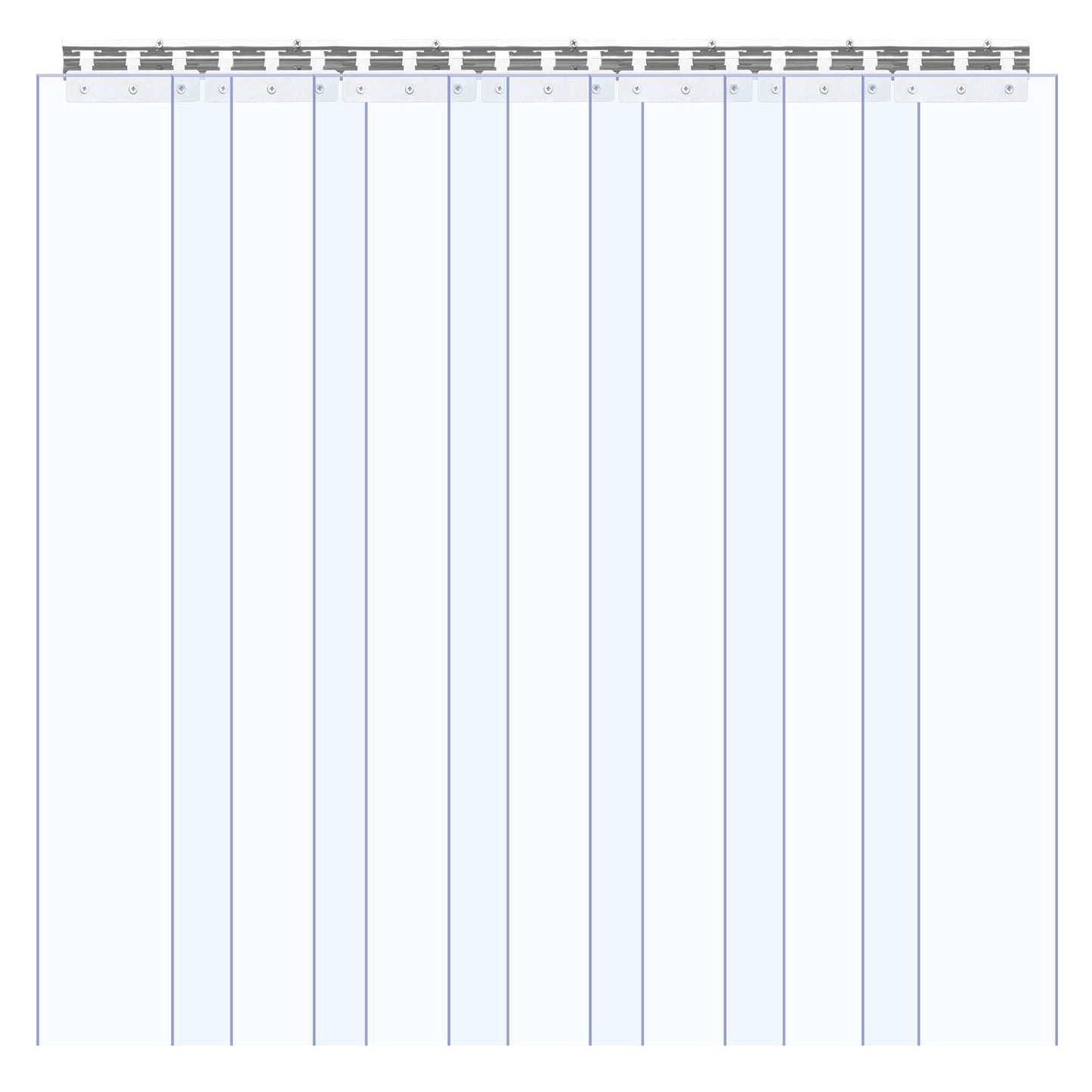 Clear PVC Strip Curtain, 84 in Height x 42 in Width x 0.08 in Thickness, 7 PCS Walk in Freezer Cooler Curtain Strips, Smooth Waterproof Plastic Door Strips for Warehouse, Freezer, Garage Doors