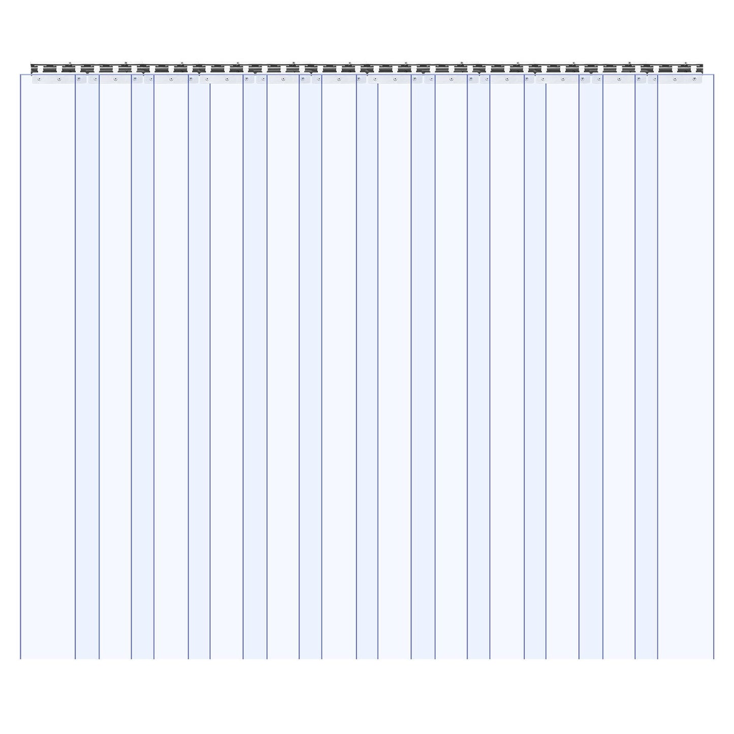 Clear PVC Strip Curtain, 84 in Height x 72 in Width x 0.08 in Thickness, 12 PCS Walk in Freezer Cooler Curtain Strips, Smooth Waterproof Plastic Door Strips for Warehouse, Freezer, Garage Doors