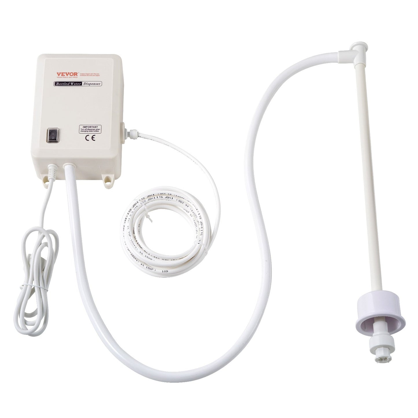 Pumpensystem für Flaschenwasserspender, 5-Gallonen-Spendersystem, automatischer elektrischer Wasserspender, Wasserkrugpumpe mit Einzeleinlass, kompatibel mit Kaffee-/Teemaschine, Kühlschrank, Eismaschine