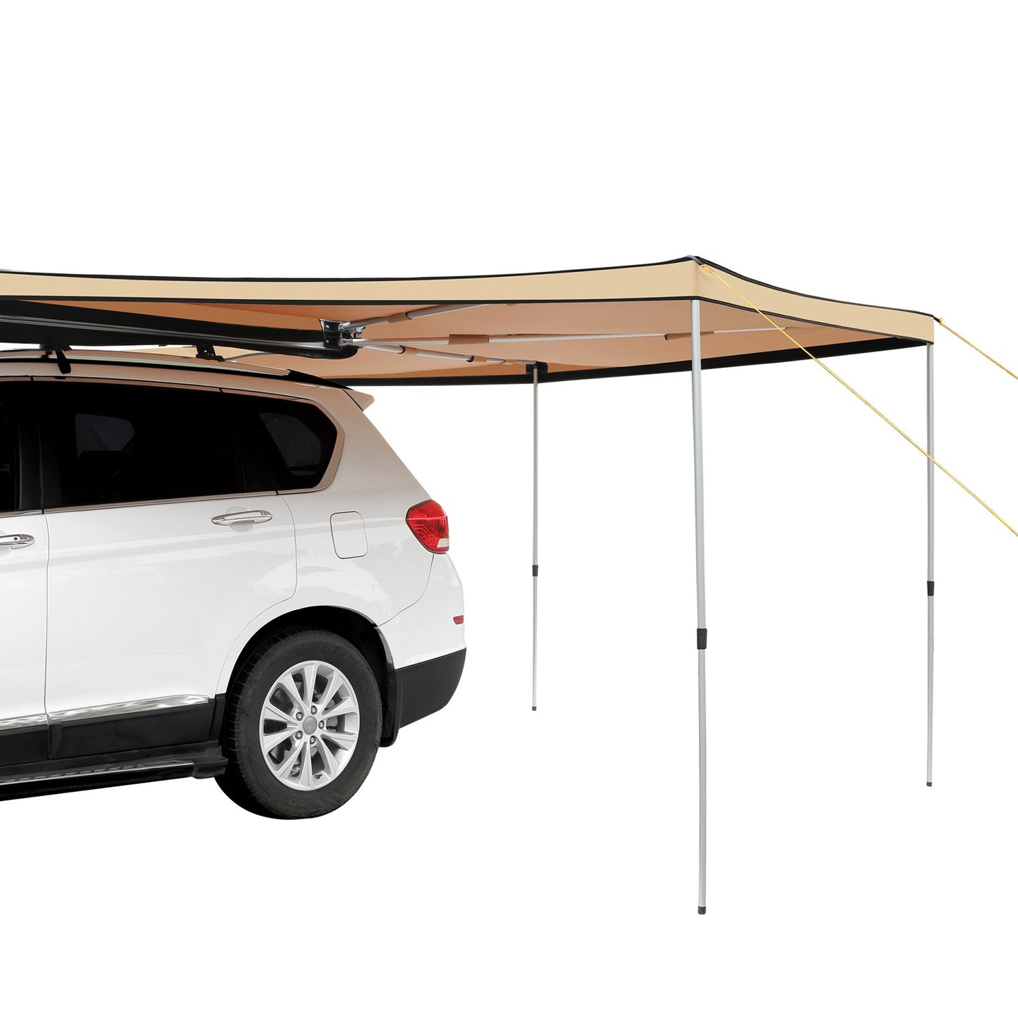 Vehicle Awning 270 Degree, 8.2' Height Retractable Car Side Awning, PU3000mm UV50+ Car Awning with Waterproof Storage Bag, Suitable for Truck, SUV, Van, RV