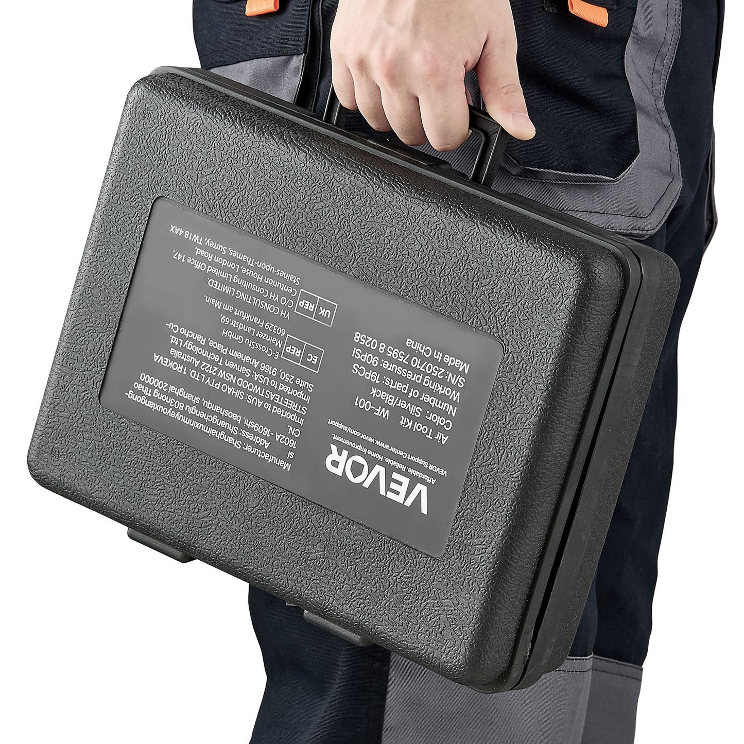 1/2" Air Impact Wrench & 3/8" Ratchet Wrench Combo, 19 Pieces Pro Air Tool and Accessories Kit - Includes 10PCS CR-V Steel Impact Socket Set & Carrying Case for Auto Repair, Home DIY Projects