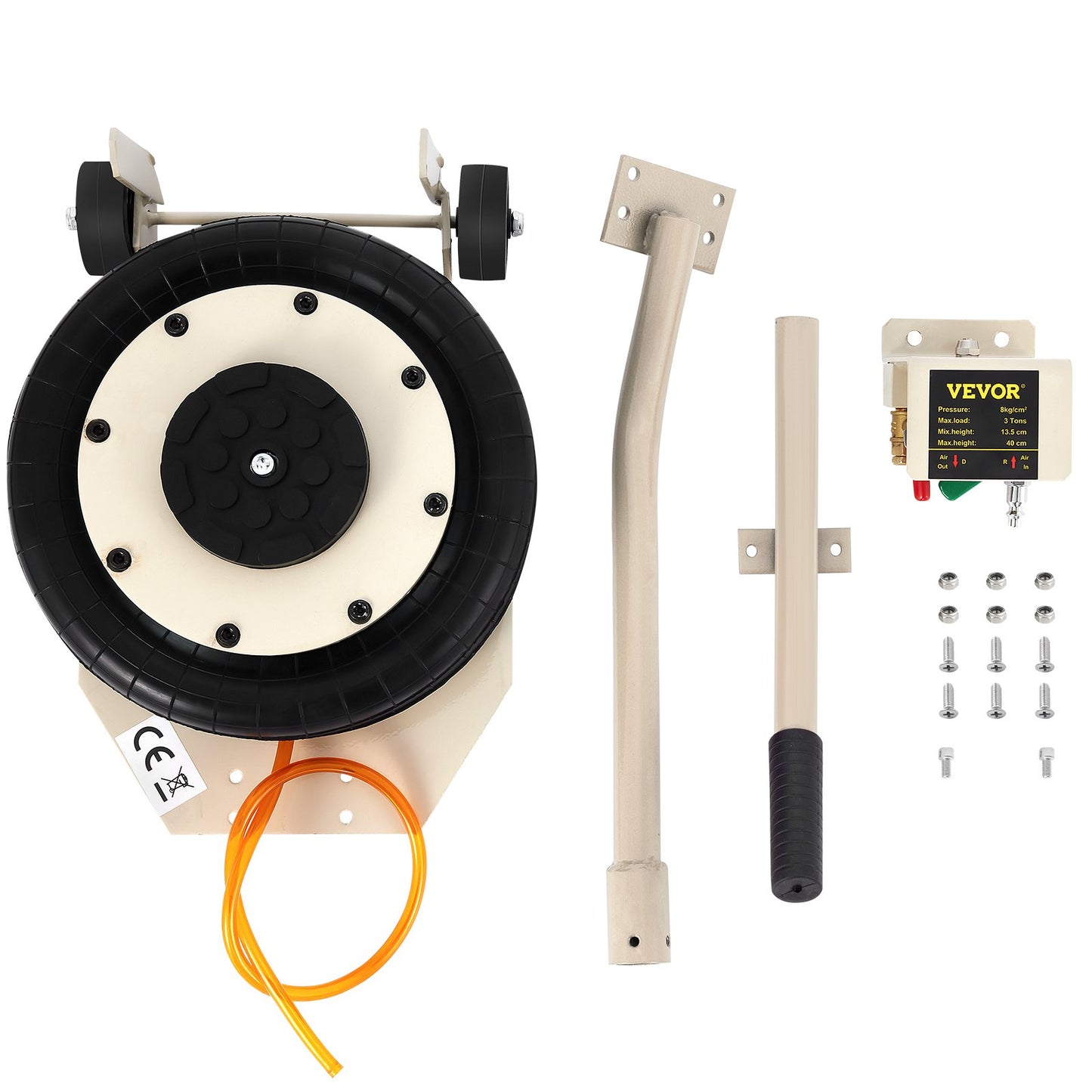 5 Ton/11023 lbs pneumatisk jack trippelväska Air Jack lyfthöjd 6,5-16 tum uppblåsbar bil jack lyftare pneumatisk luftjack 11023LBS Kapacitet Extremt snabb lyftning