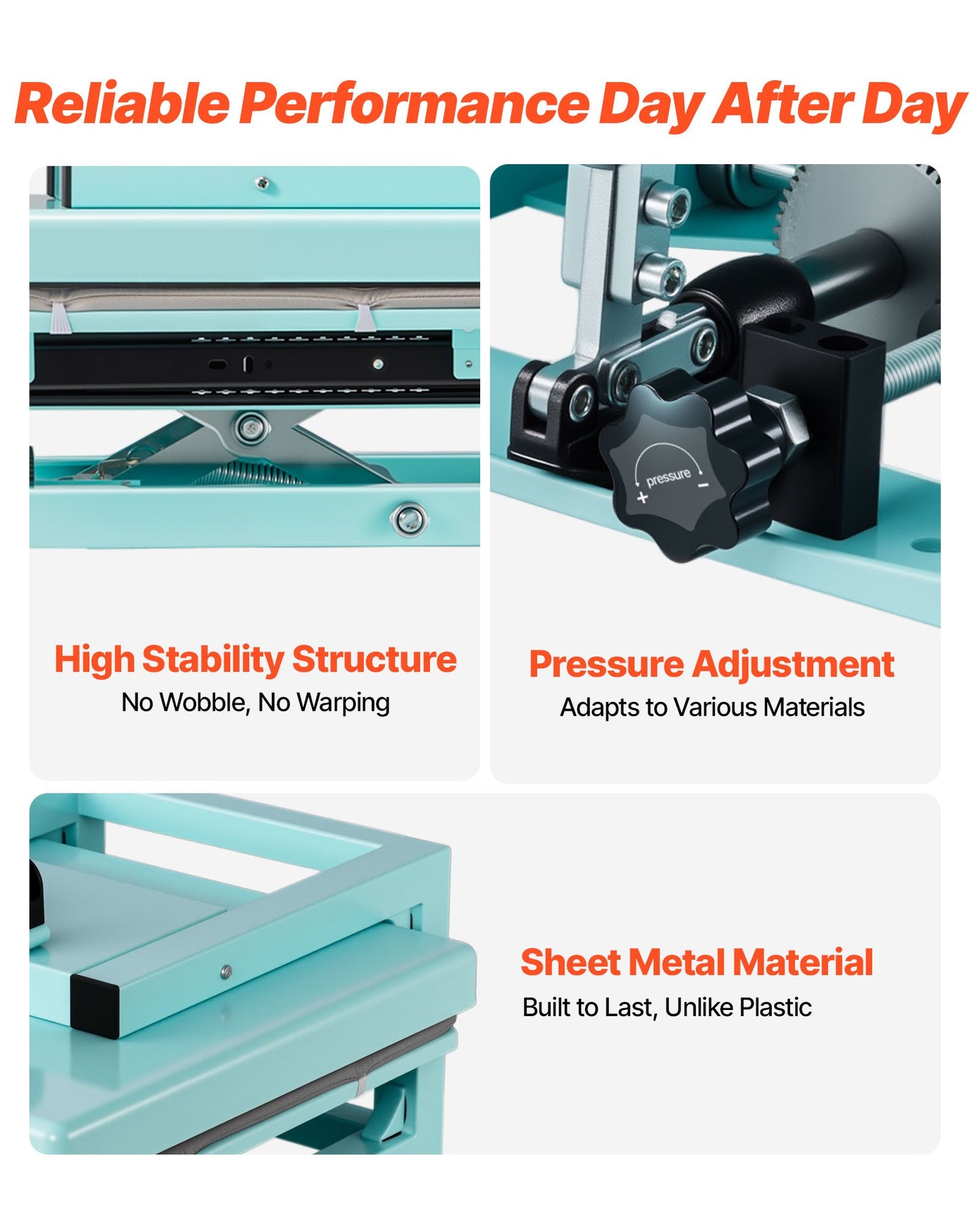 Hybrid Heat Press, 15 x 15 inch, 5-in-1 Multifunction, Heat Up Fast and Even, All-New Patented Design, Easy to Control, Sublimation Press Machine for T-shirts/Tumblers/Caps/Plates, Light Green