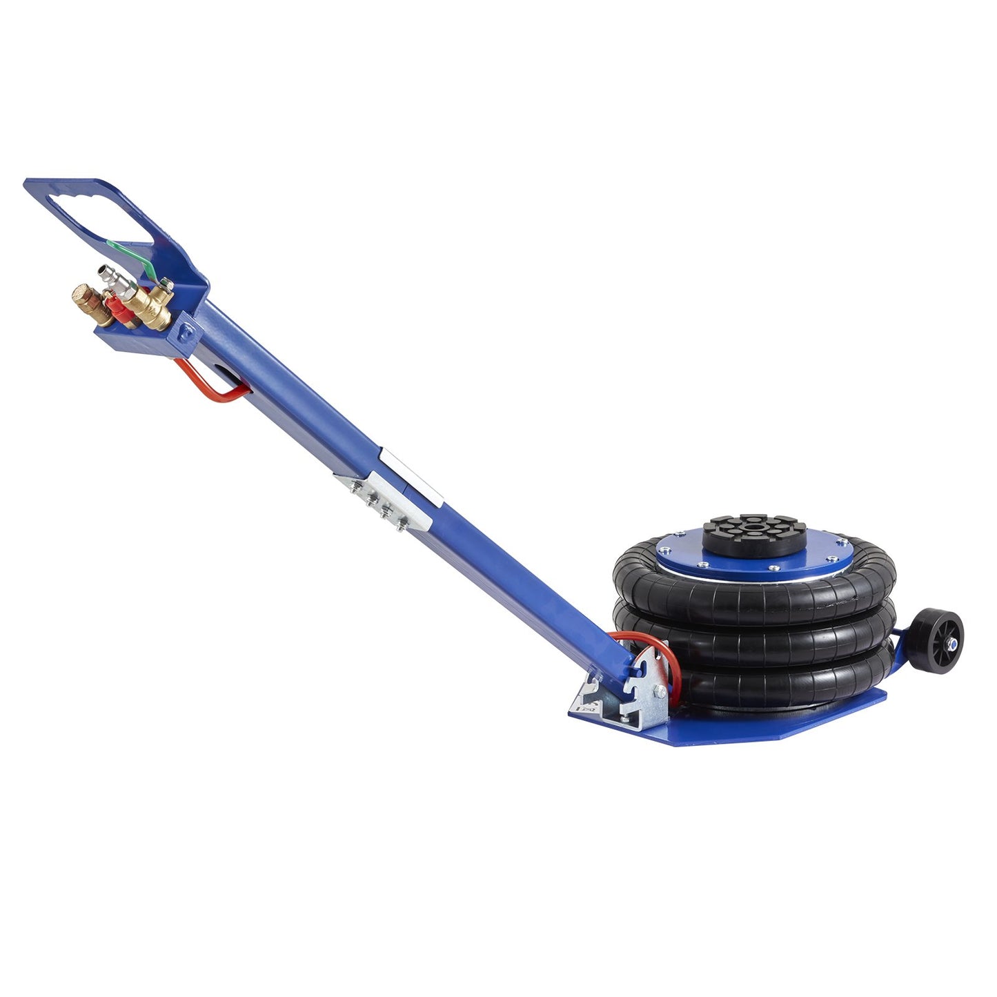 Air Jack, 3 Ton/6600 lbs Triple Bag Air Jack, Airbag Jack with Six Steel Tubes, Lifts Up to 17.7", 3-5s Quick Lifting Pneumatic Jack, with Adjustable Long Handles for Cars, Garage, Repair (Blue)