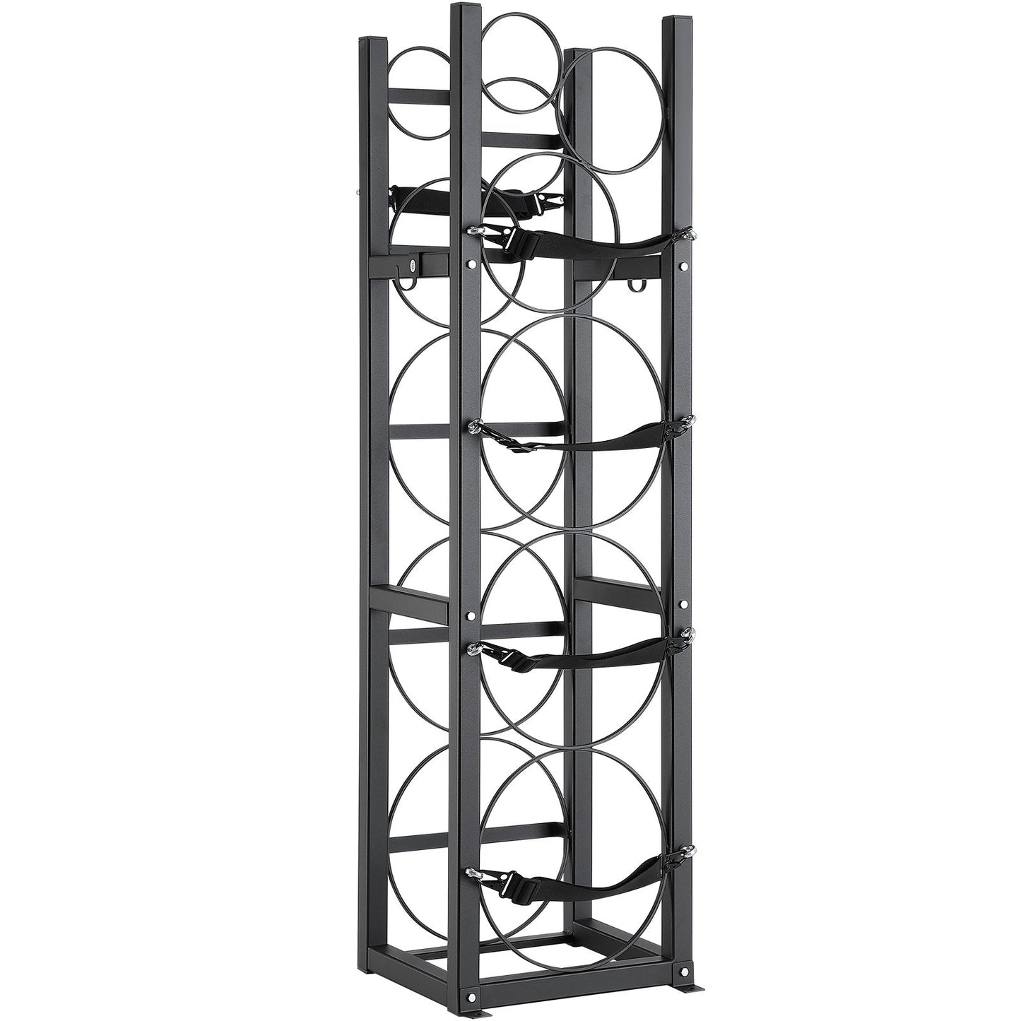 Refrigerant Tank Rack, with 3 x 30 lbs and other 3 small bottle tanks, cylinder tank rack 12.79x12.99x47.12 inches, refrigerant cylinder rack and holder for freon, gases, oxygen, nitrogen
