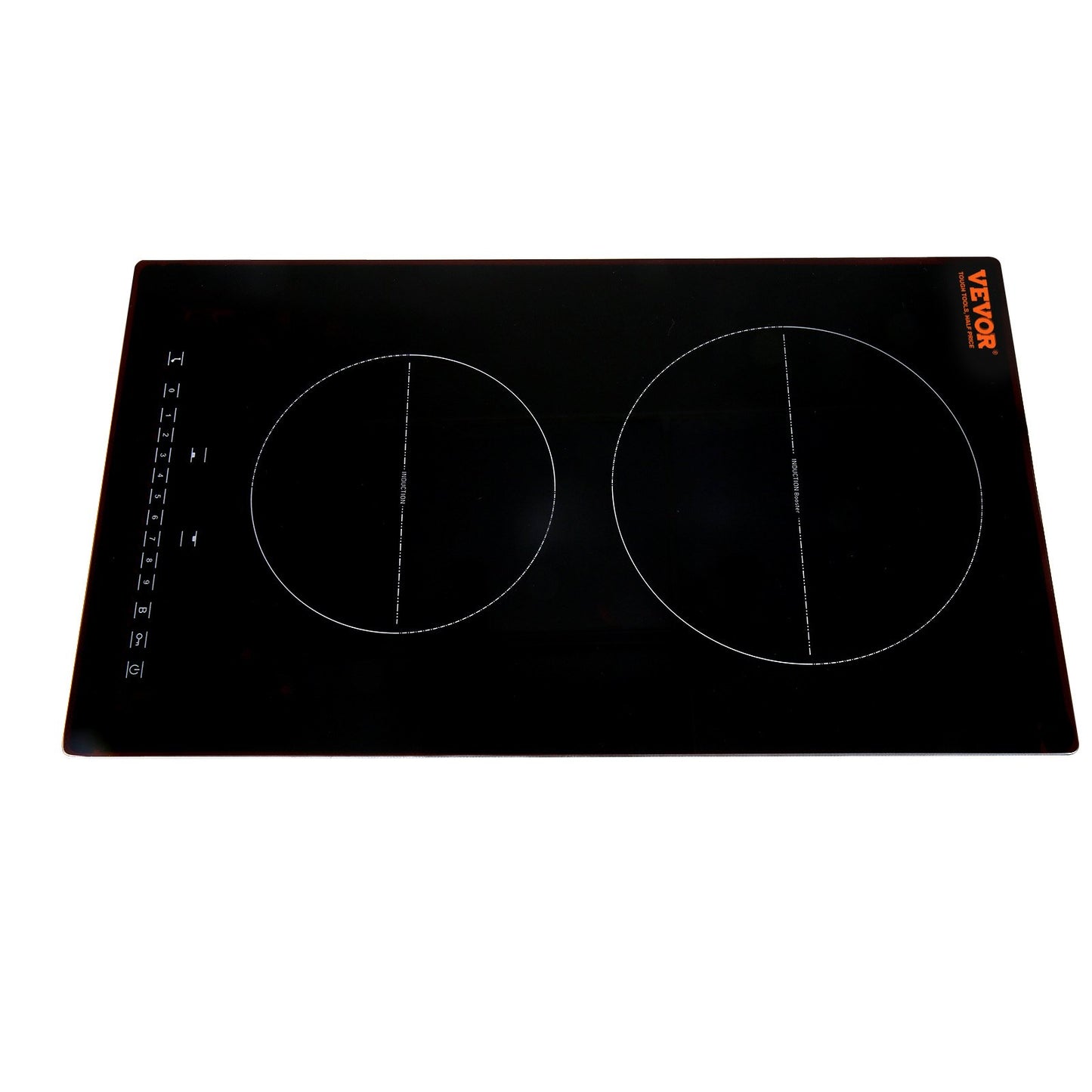 Electric Cooktop, 2 Burners, 12'' Induction Stove Top, Built-in Magnetic Cooktop 3000W, 9 Heating Level Multifunctional Burner, LED Touch Screen w/ Child Lock & Over-Temperature Protection