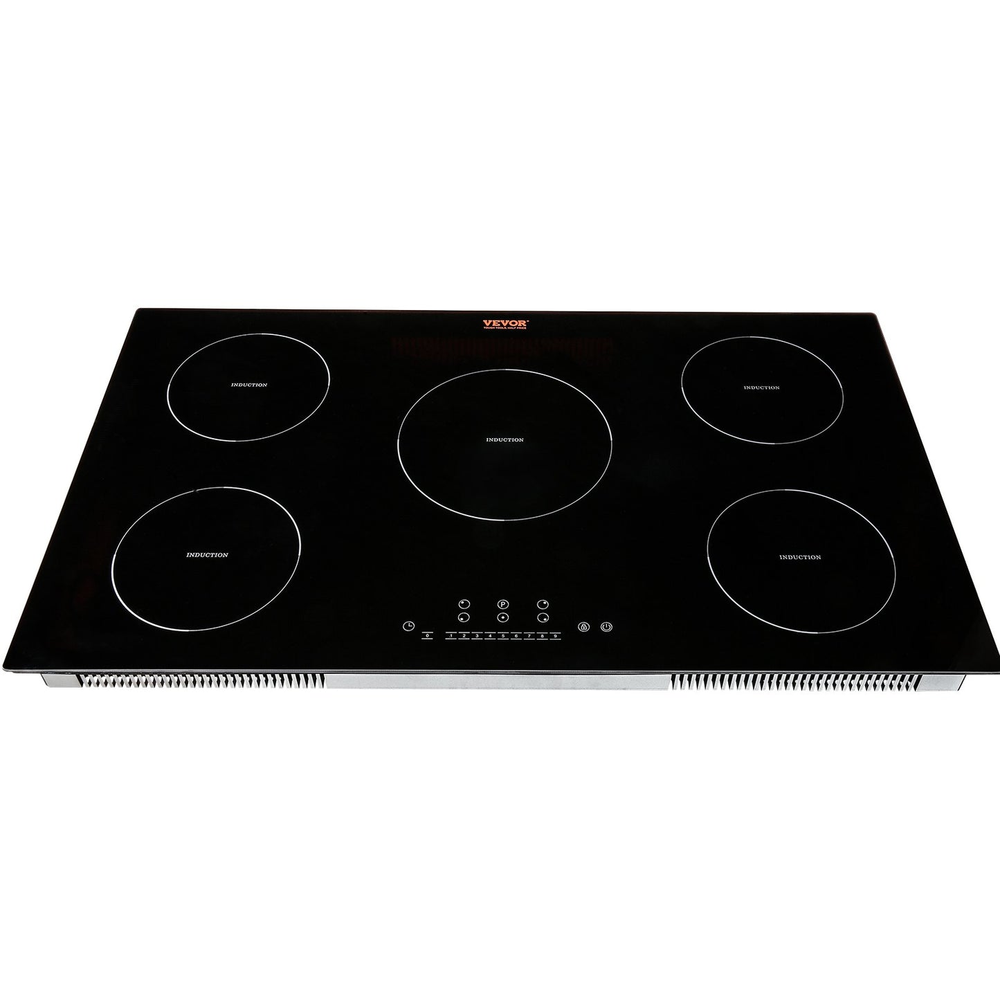 Electric Cooktop, 5 Burners, 36'' Induction Stove Top, Built-in Magnetic Cooktop 9200W, 9 Heating Level Multifunctional Burner, LED Touch Screen w/ Child Lock & Over-Temperature Protection