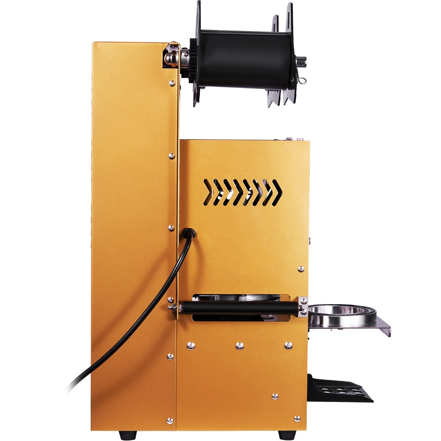 Fully Automatic Cup Sealing Machine, 500-650 Cups/H, Cup Sealer Machine for 180 mm Tall & 90/95 mm Cup, Electric Boba Tea Sealer with Digital Control LCD Panel for Bubble Milk Tea Coffee, Gold