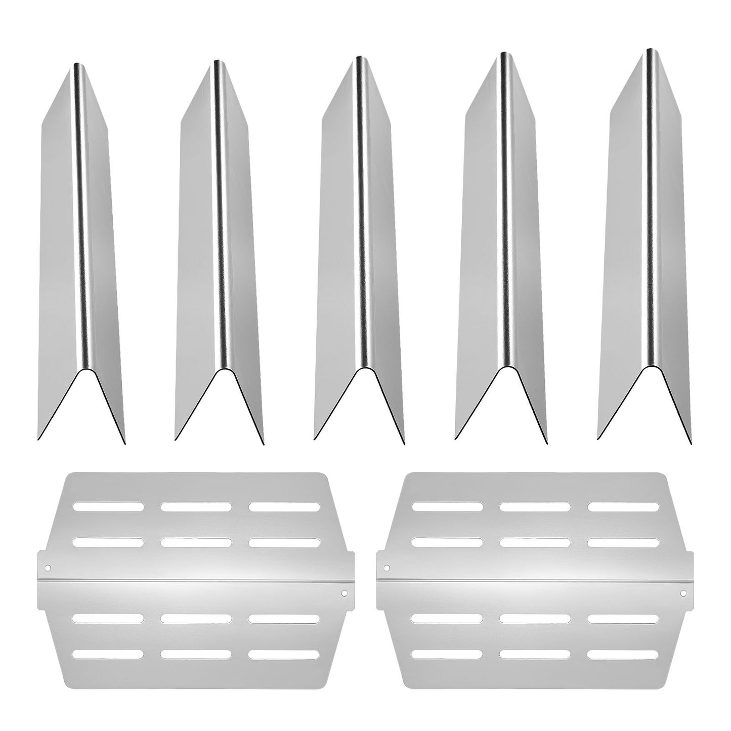 Flavorizer Bars and Heat Deflectors, 17 inch Grill Replacement Part, for Weber Genesis 300 Series Grills, Including E310 E320 E330 S310 S320 S330, Stainless Steel Thicker Heat Plate, 7 Pack