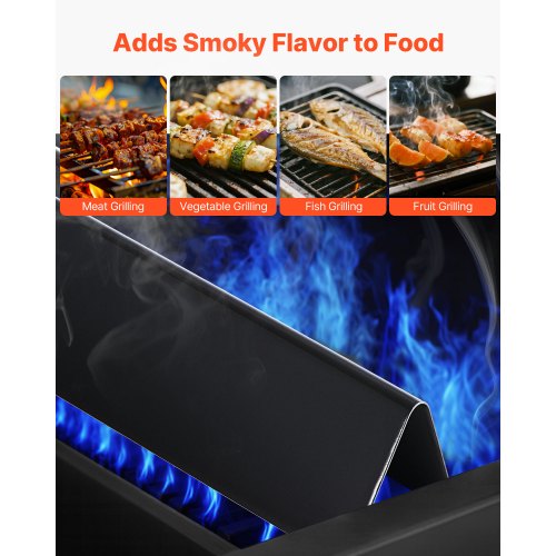 Smaksättningsbarer, 39 cm grillreservdel, för Weber Spirit I & II 300-seriens grillar, inklusive Spirit E-310, ll S-310, ll E-320, porslinsemaljerad ståltjockare värmeplatta, 5-pack | EU