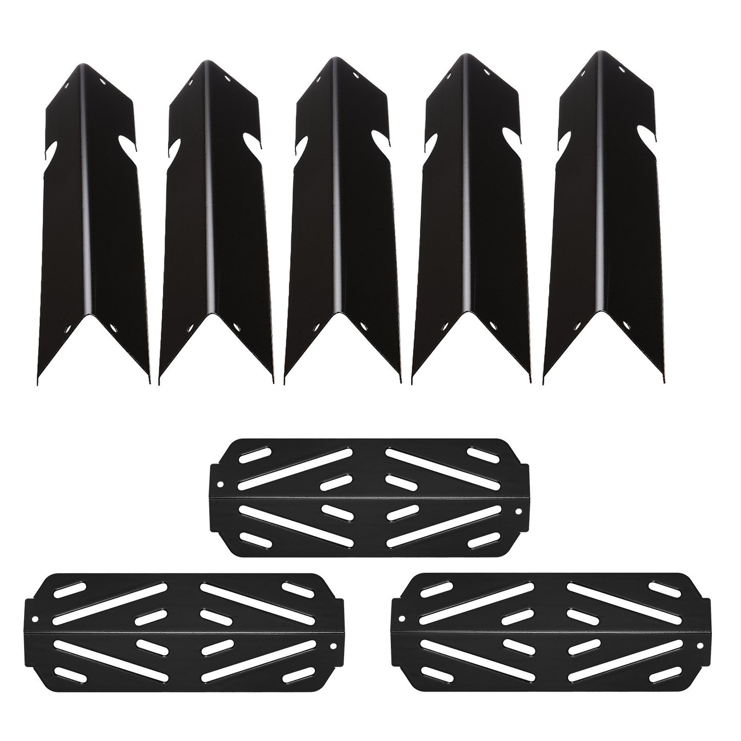 Flavorizer Bars and Heat Deflectors, 17 in Grill Replacement Part, for Weber Genesis ll 310 315 335 340, E/S 325s, ES/SX 325s, E/S 335, EX/SX/EPX-335 Grills, Porcelain-enameled Steel, 8 Pack