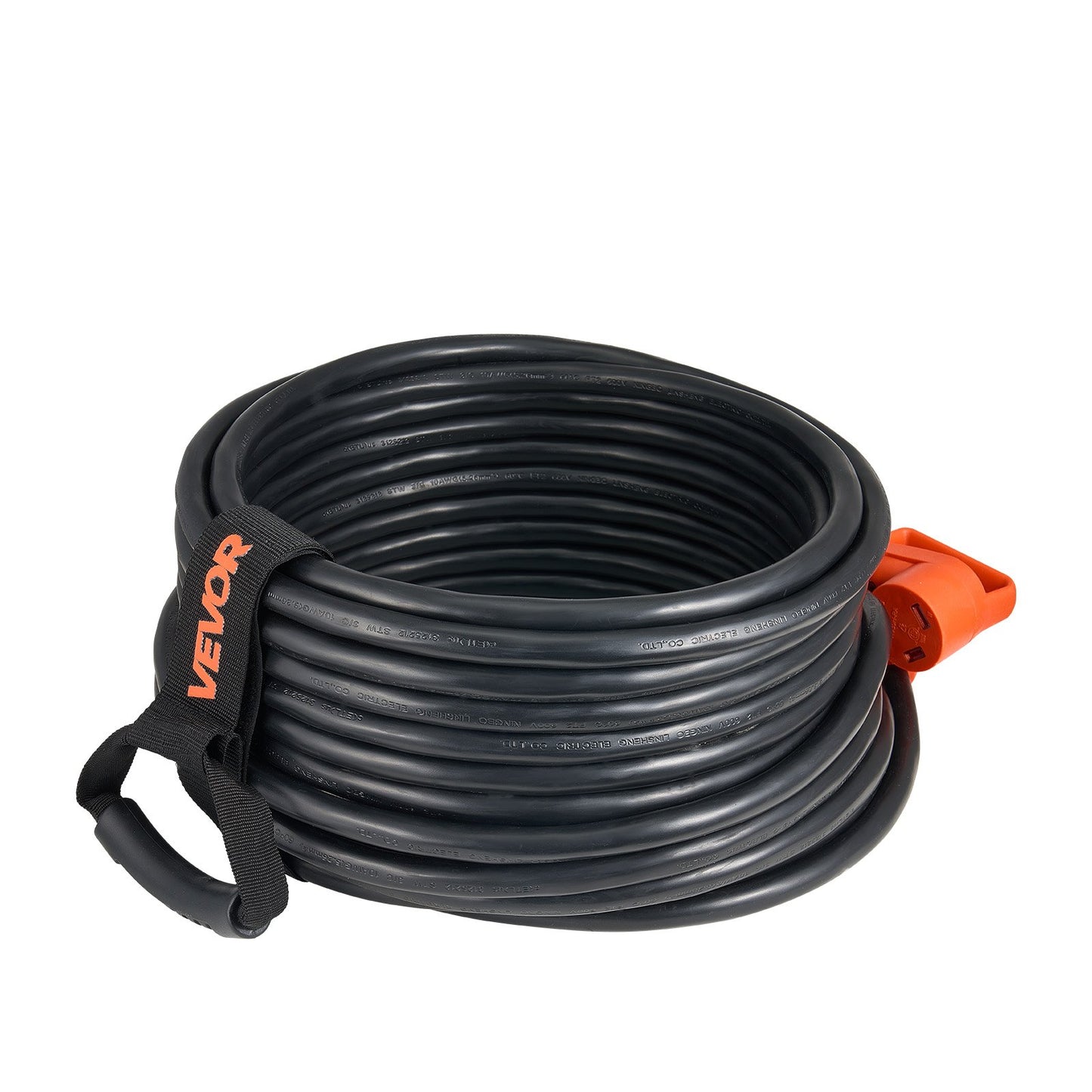 75 FT RV Extension Cord, 30 Amp, 125V 2500W Heavy Duty STW 10/3 Gauge Wire, NEMA TT-30P Male NEMA TT-30R Female Plug, with LED Power Indicator, Handle, 15A Adapter, for RV Trailer, ETL Listed