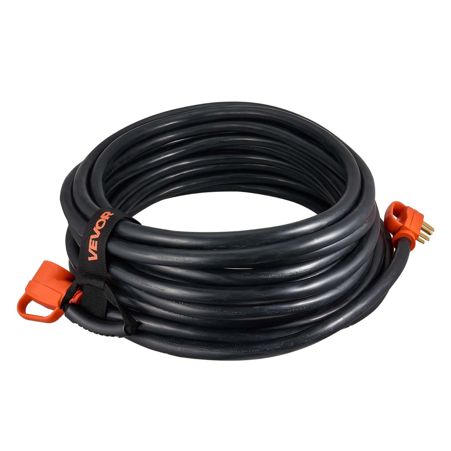 100 FT RV Extension Cord, 50 Amp, 125V 7500W Heavy Duty STW 6/3 + 8/1 Gauge Wire, NEMA 14-50P Male NEMA 14-50R Female Plug, with LED Indicator, Handle, 15A Adapter, for RV Trailer, ETL Listed