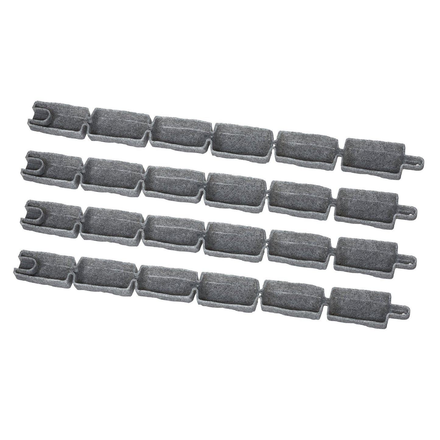 Faux Stone Landscape Edging, 46.4 x 2.2 in Realistic Lawn Edging, Flexible Brick-Sized Garden Edging Border with Anchoring Spikes, Fade-Resistant Yard Edging for Driveways Walkway Grey