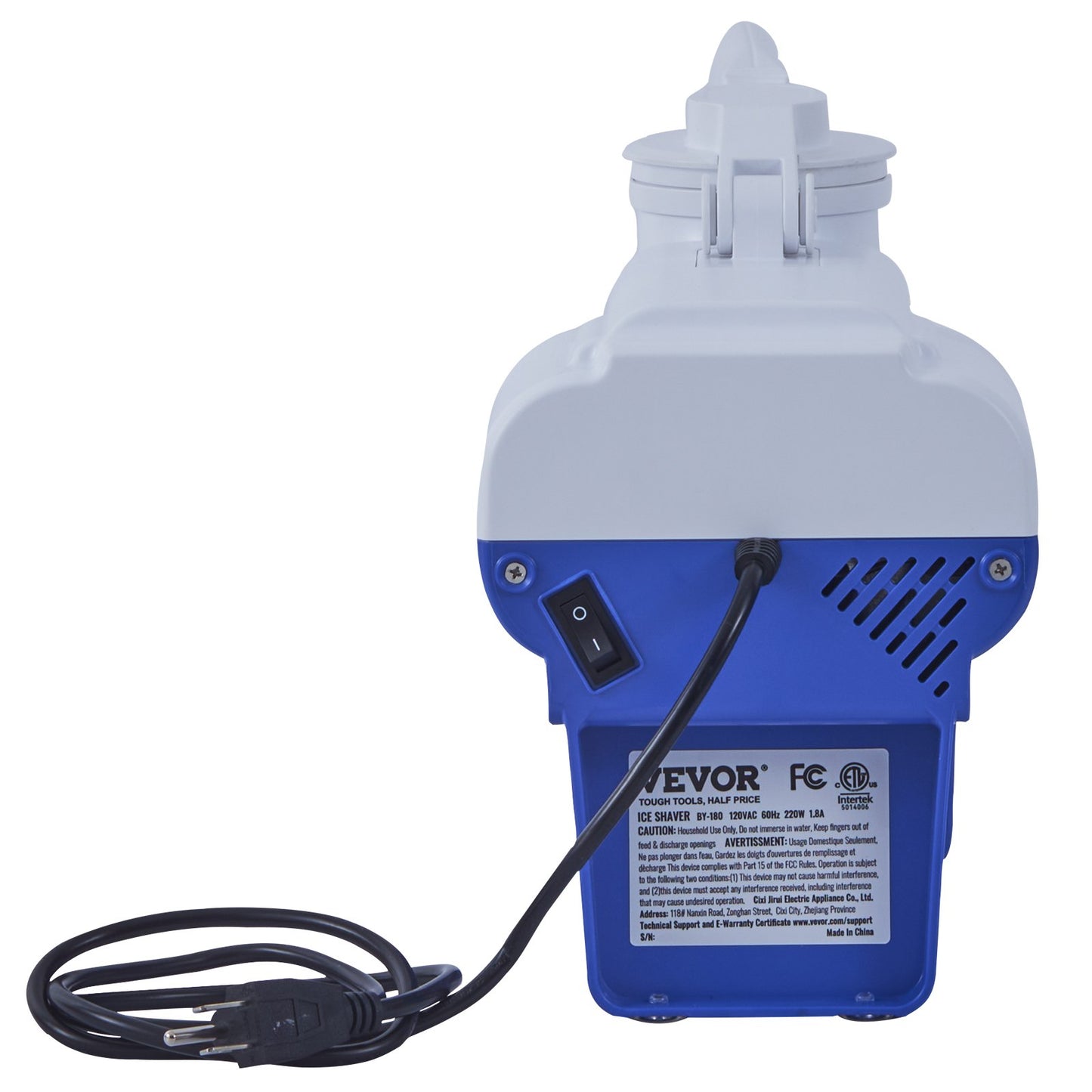 Elektrische Eiszerkleinerer-Maschine 176LBS/Hr Schneekegel-Hersteller rasiertes Eis 180W