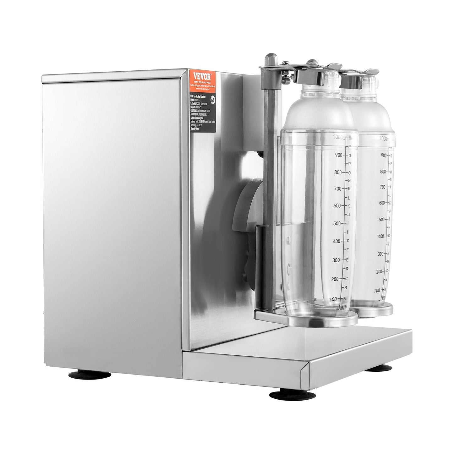 Milkshake Maker Machine 120W Elektrisk Milk Tea Shaker Rostfritt stål Kommersiell