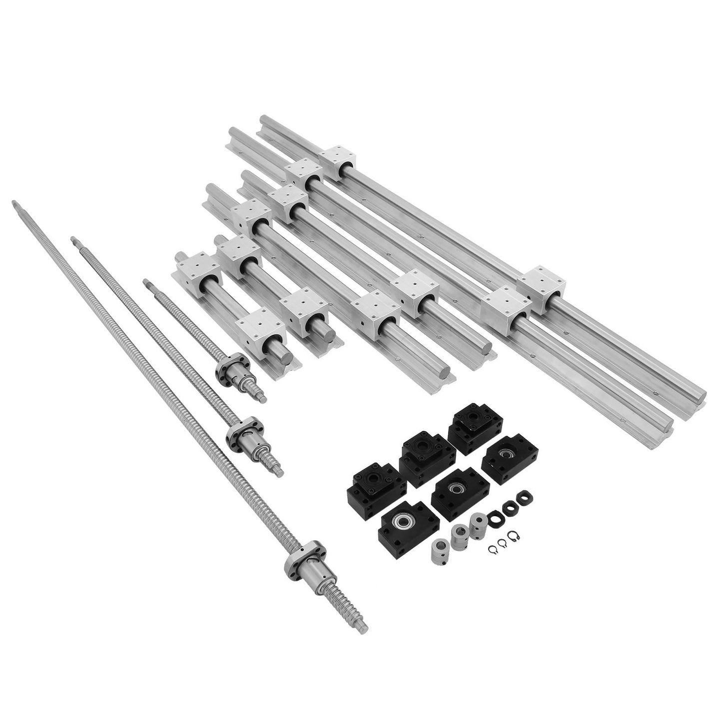 SBR20 Linjärskena Set+3 Kulskruv RM1605-350/650/1050mm CNC Set Support Liner Rail+BK/BF12 med BK/BF 12 CNC Kit