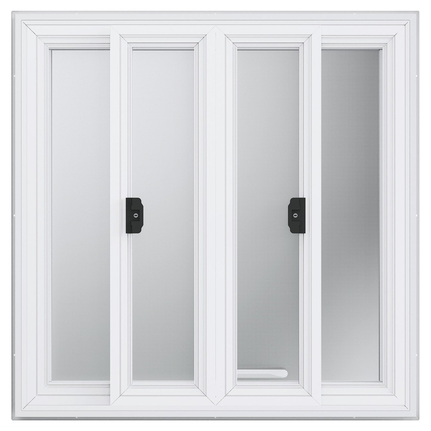 Concession Window 36"x36", Aluminum Alloy Food Truck Service Window with 4 Horizontal Sliding Windows & Awning Door & Drag Hook, Up to 85 Degrees Serving Window for Food Truck Concession Trailer