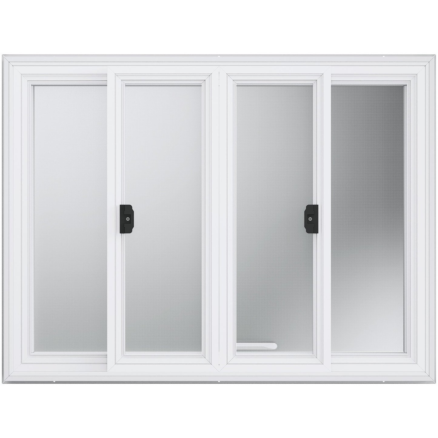 Concession Window 48"x36", Aluminum Alloy Food Truck Service Window with 4 Horizontal Sliding Windows & Awning Door & Drag Hook, Up to 85 Degrees Serving Window for Food Truck Concession Trailer