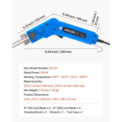 Skumskärare med het kniv 200W 50℉ - 500℉ elektriskt skumskärverktygssats | EU