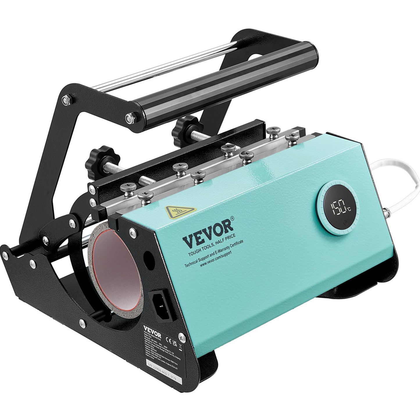 Mug Heat Press, 11-30oz Tumbler Heat Press Machine, Sublimation Transfer Straight Skinny Tumblers, Cup Heat Press with Heat-resist Gloves & Tape, DIY Ceramic Mugs Cups Glasses, As Gift, Green