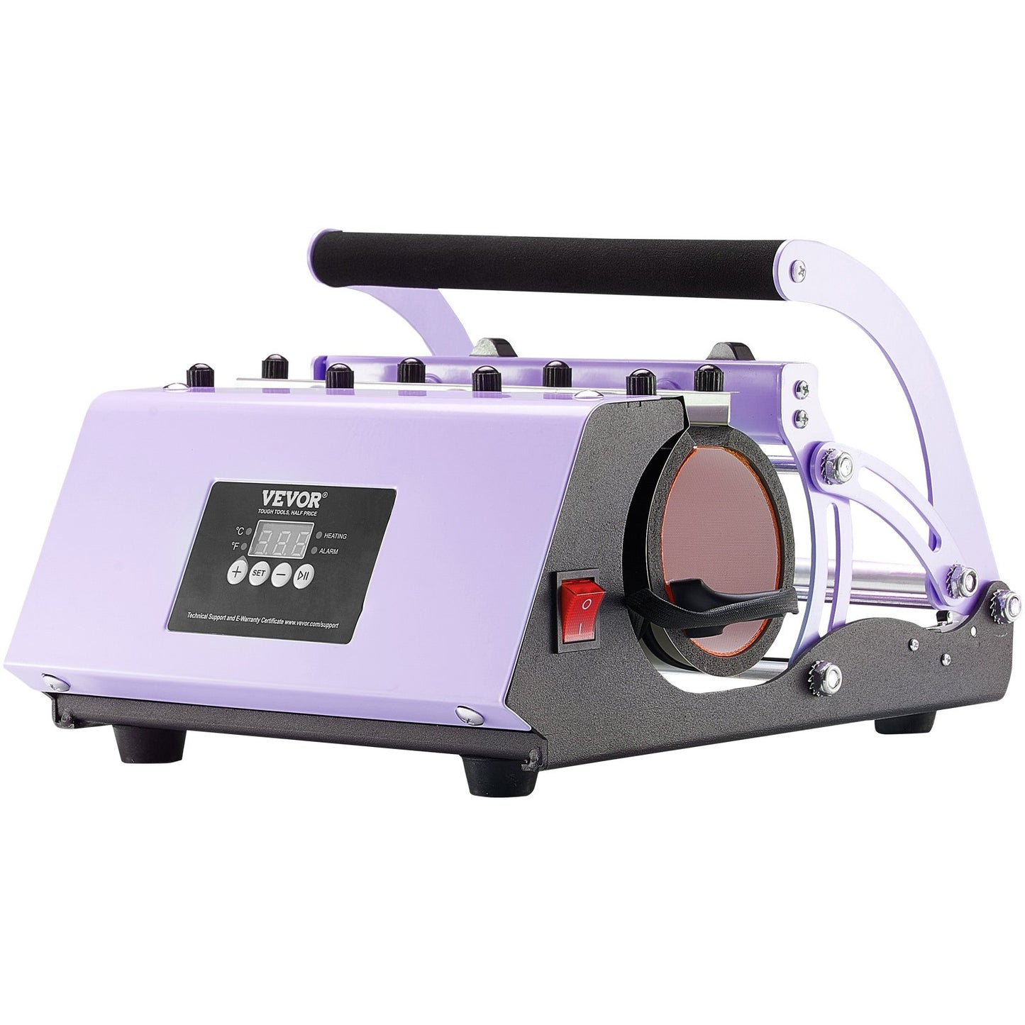 Tumbler Heat Press Machine, 11-30oz Mug Press, Heat Up Fast and Even, Tumbler Press with Sublimation Paper, Tape and Gloves, Temp and Time Setting, for Sublimation Tumblers, Cups, Mugs, Purple